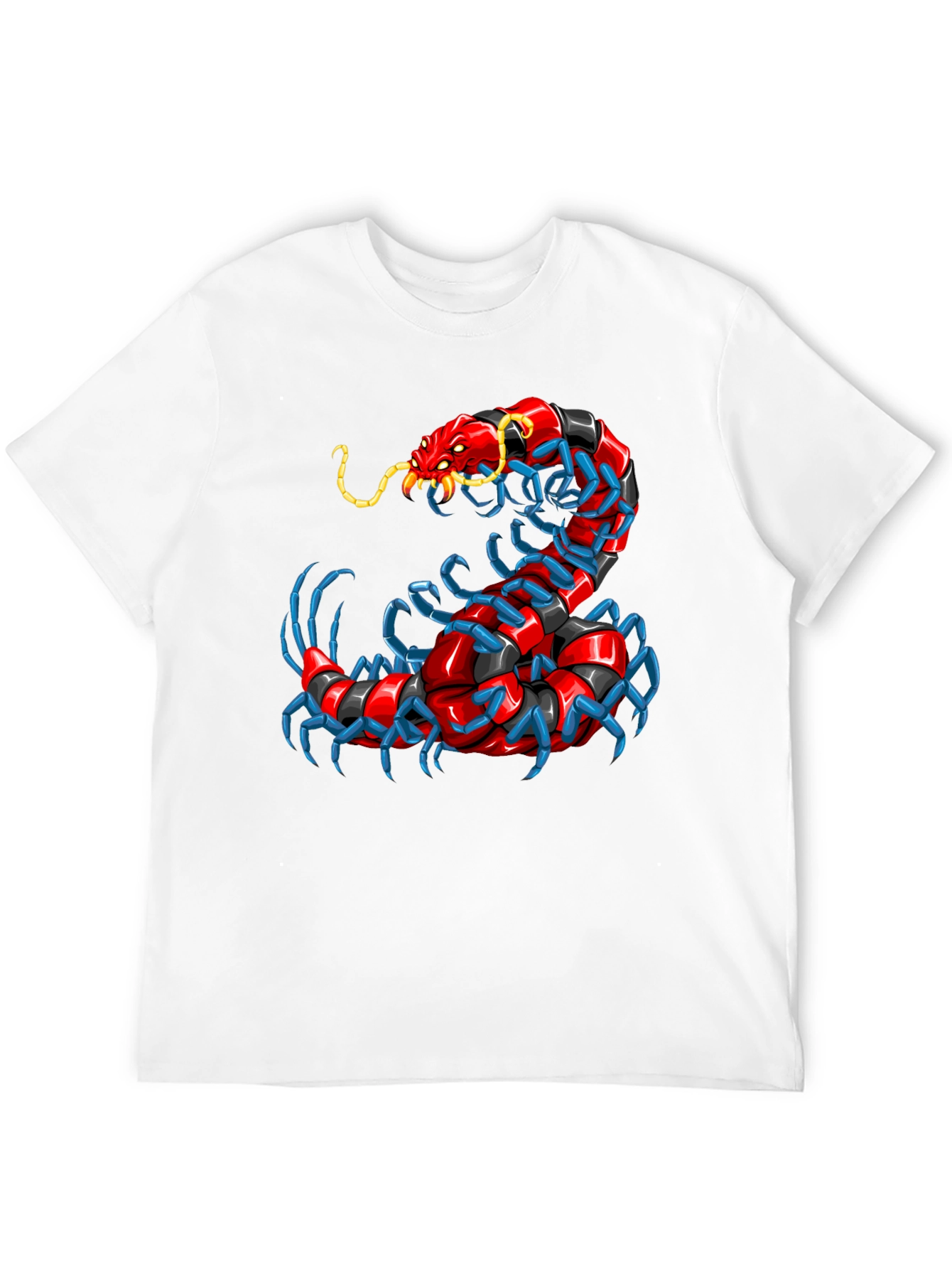 Centipede Graphic T-Shirt - Unique Bug Design