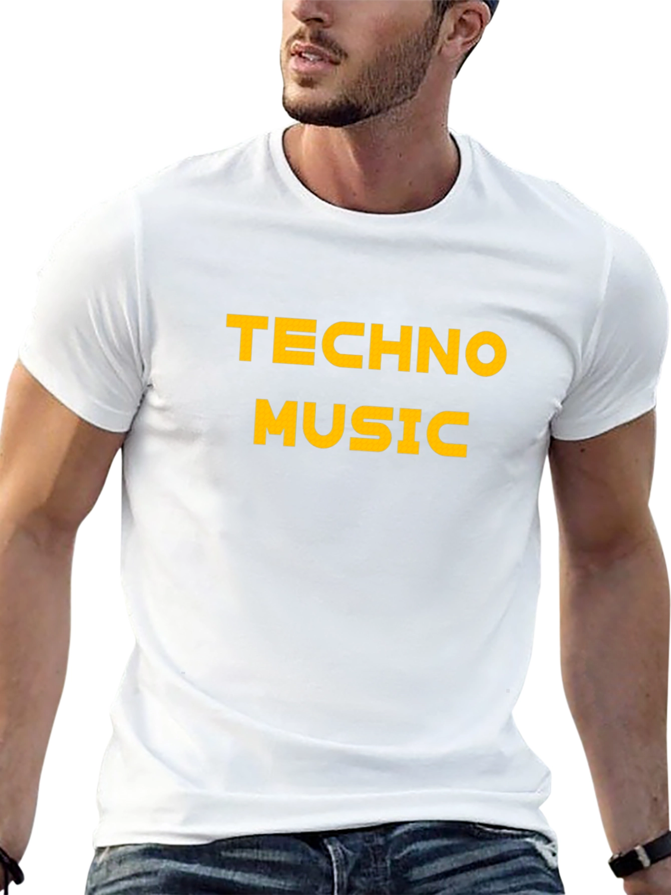 Techno Music Graphic T-Shirt - Black