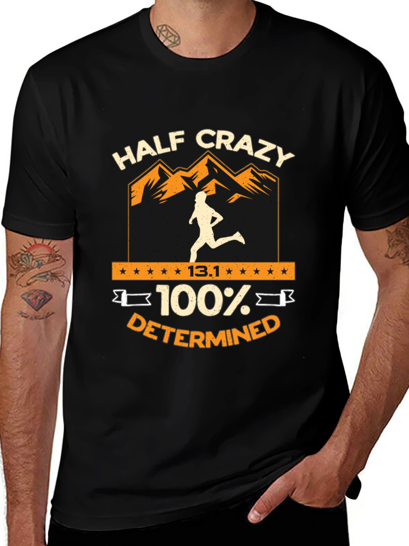 Half Crazy Marathoner Graphic Tee