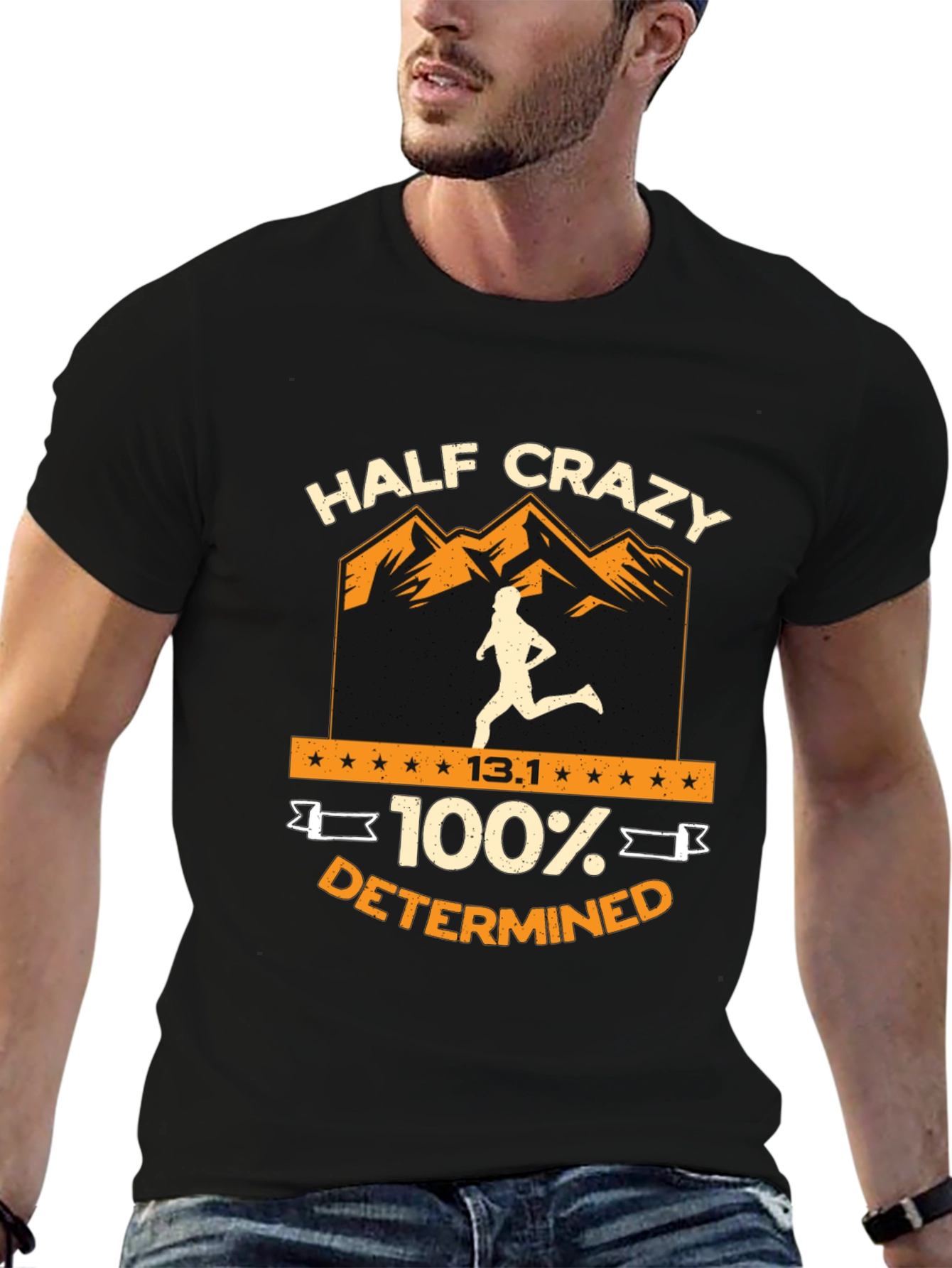 Half Crazy Marathoner Graphic Tee