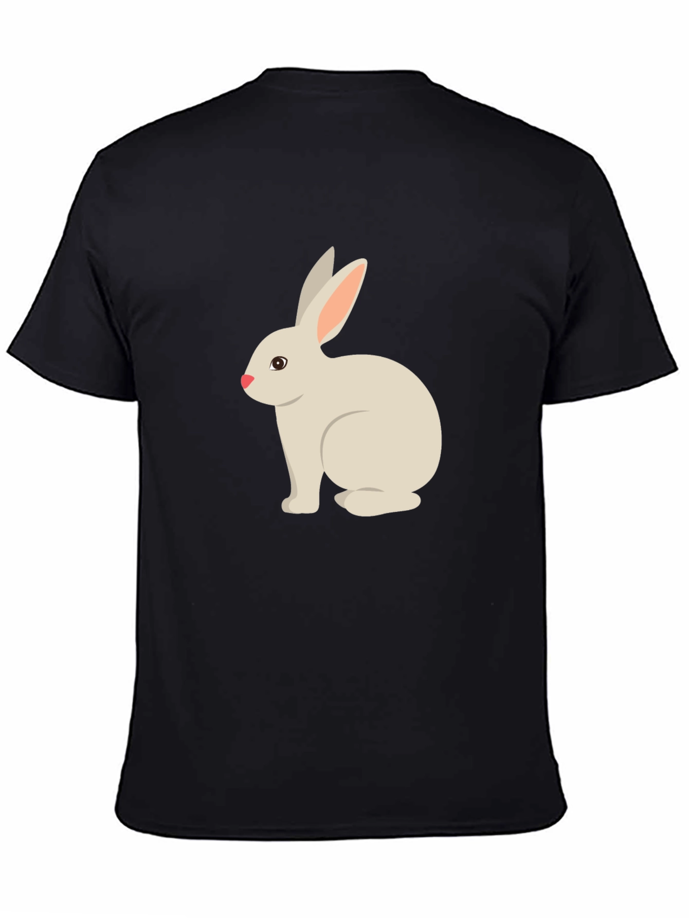 Cute Bunny Graphic Tee - Black T-Shirt