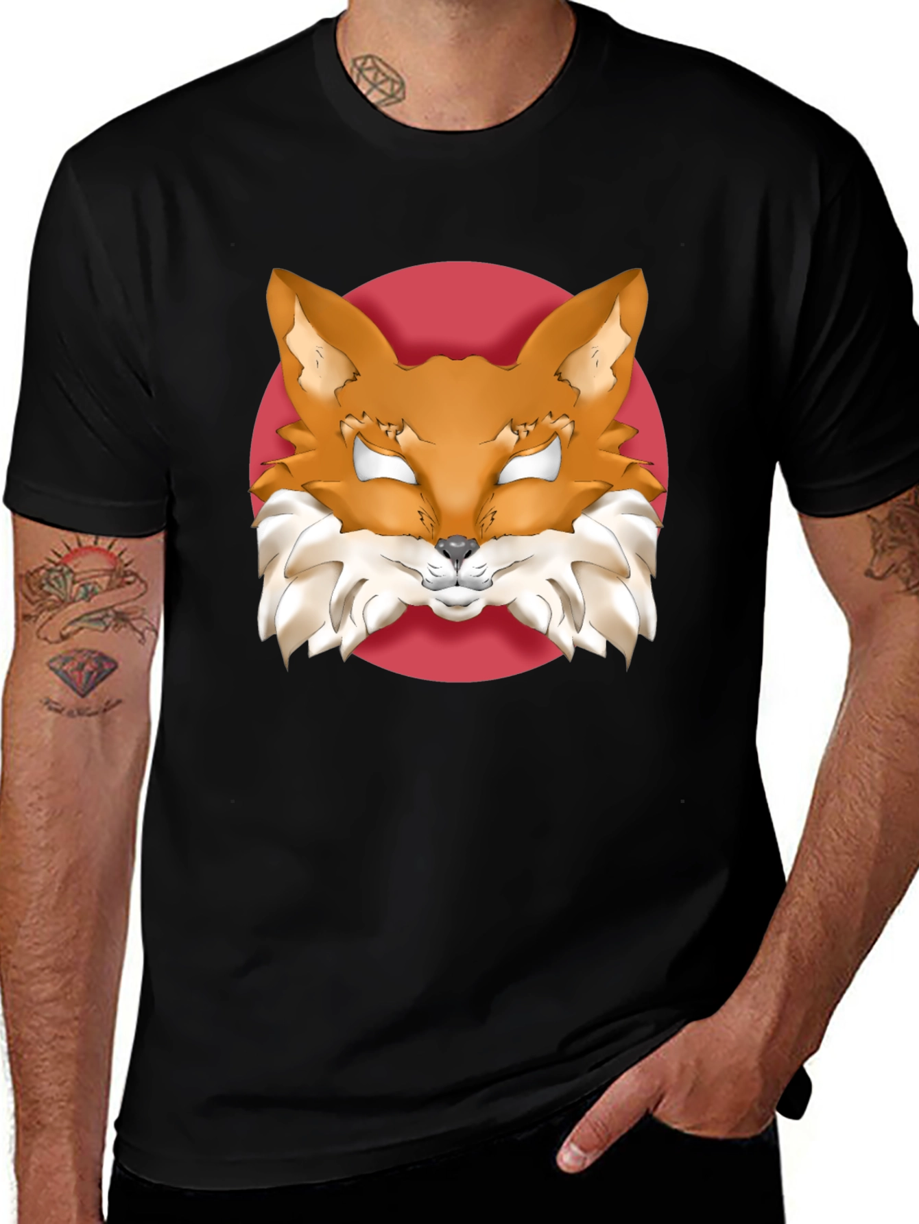 Fox Graphic Tee - Stylish Animal Print T-Shirt