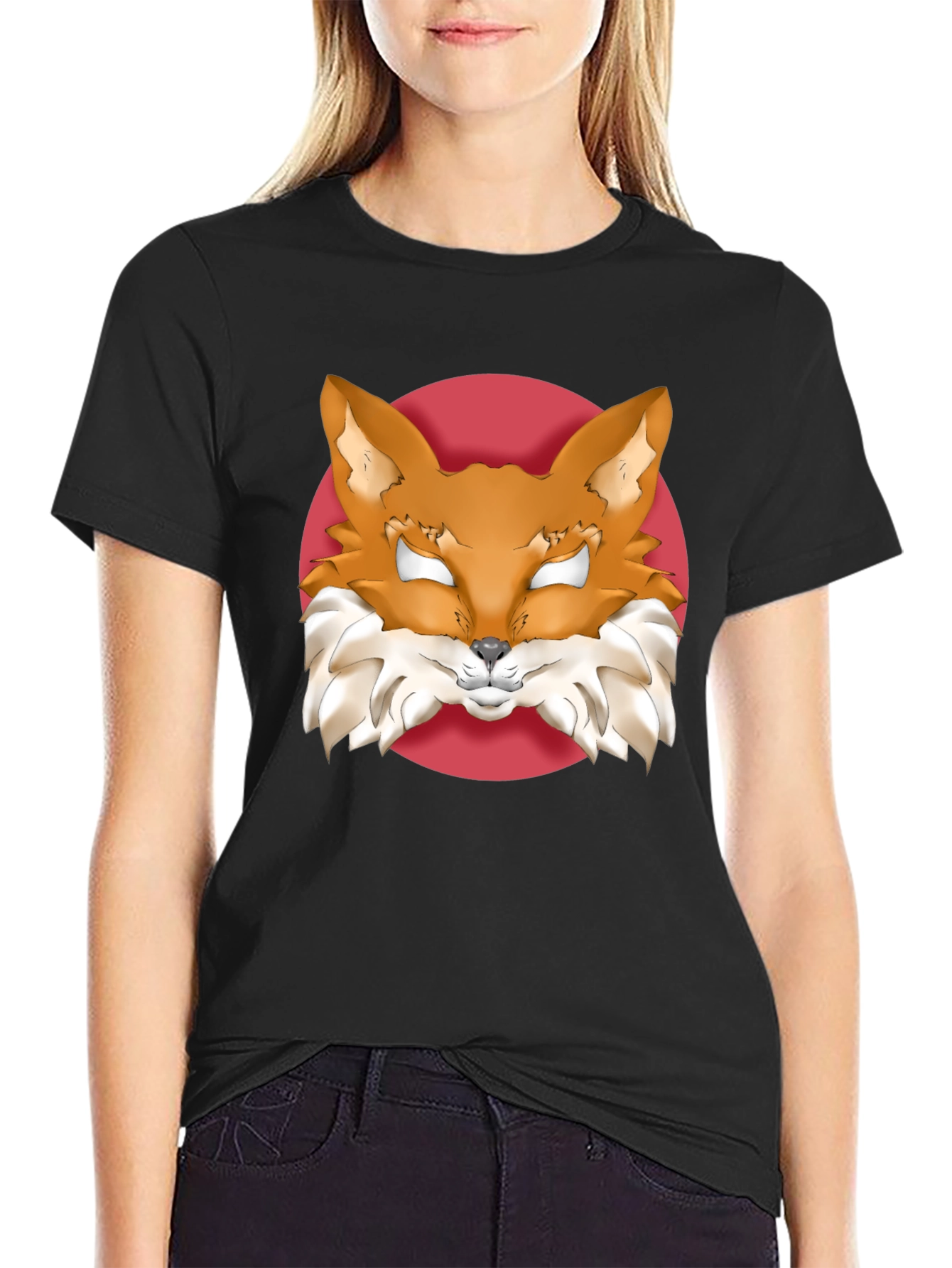 Fox Graphic Tee - Stylish Animal Print T-Shirt