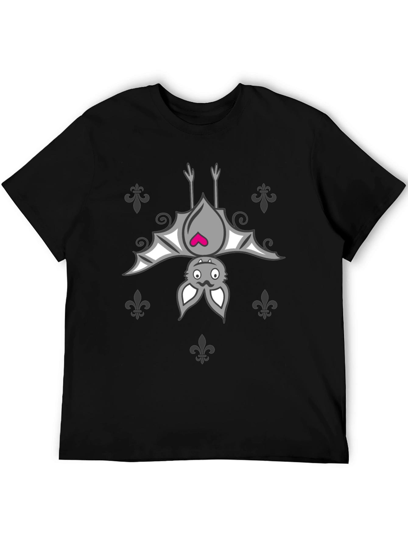 Cute Bat Graphic Black T-Shirt - Unisex