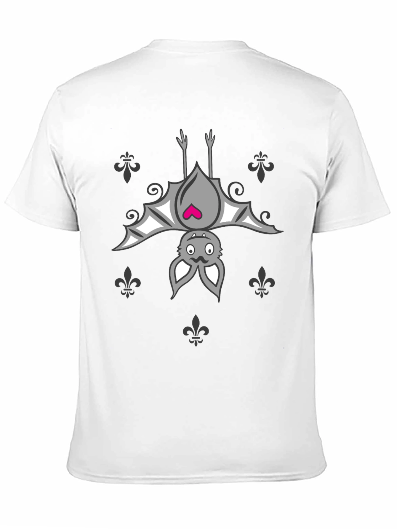 Cute Bat Graphic Black T-Shirt - Unisex