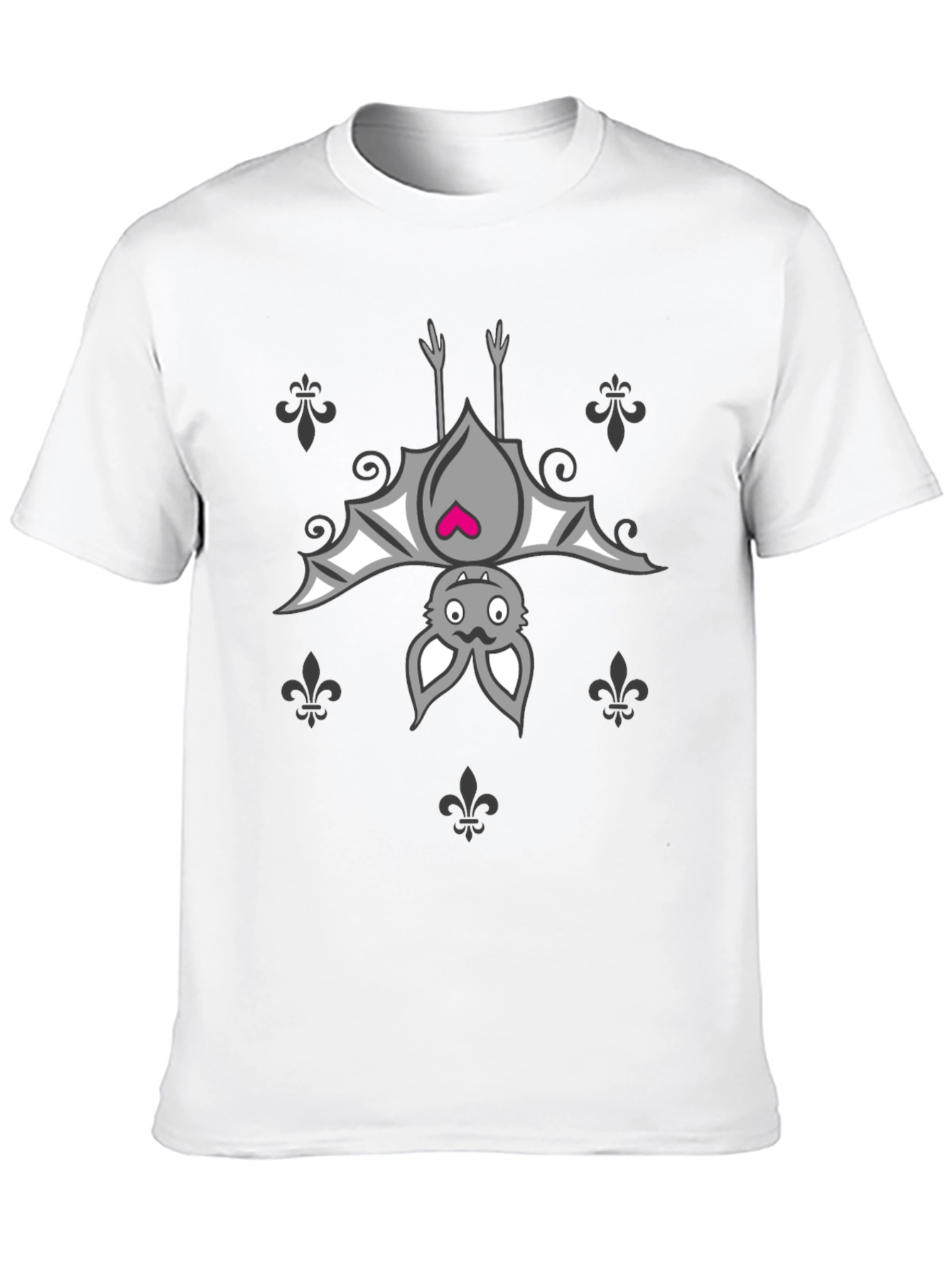 Cute Bat Graphic Black T-Shirt - Unisex