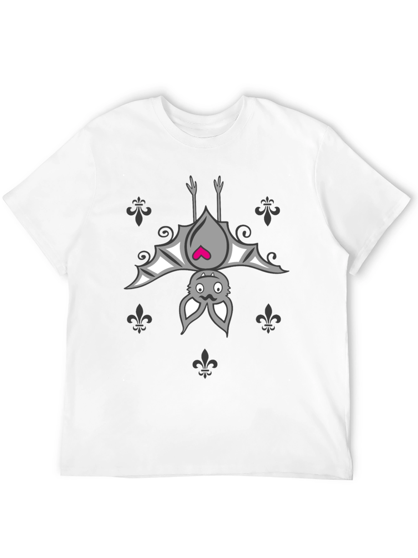 Cute Bat Graphic Black T-Shirt - Unisex