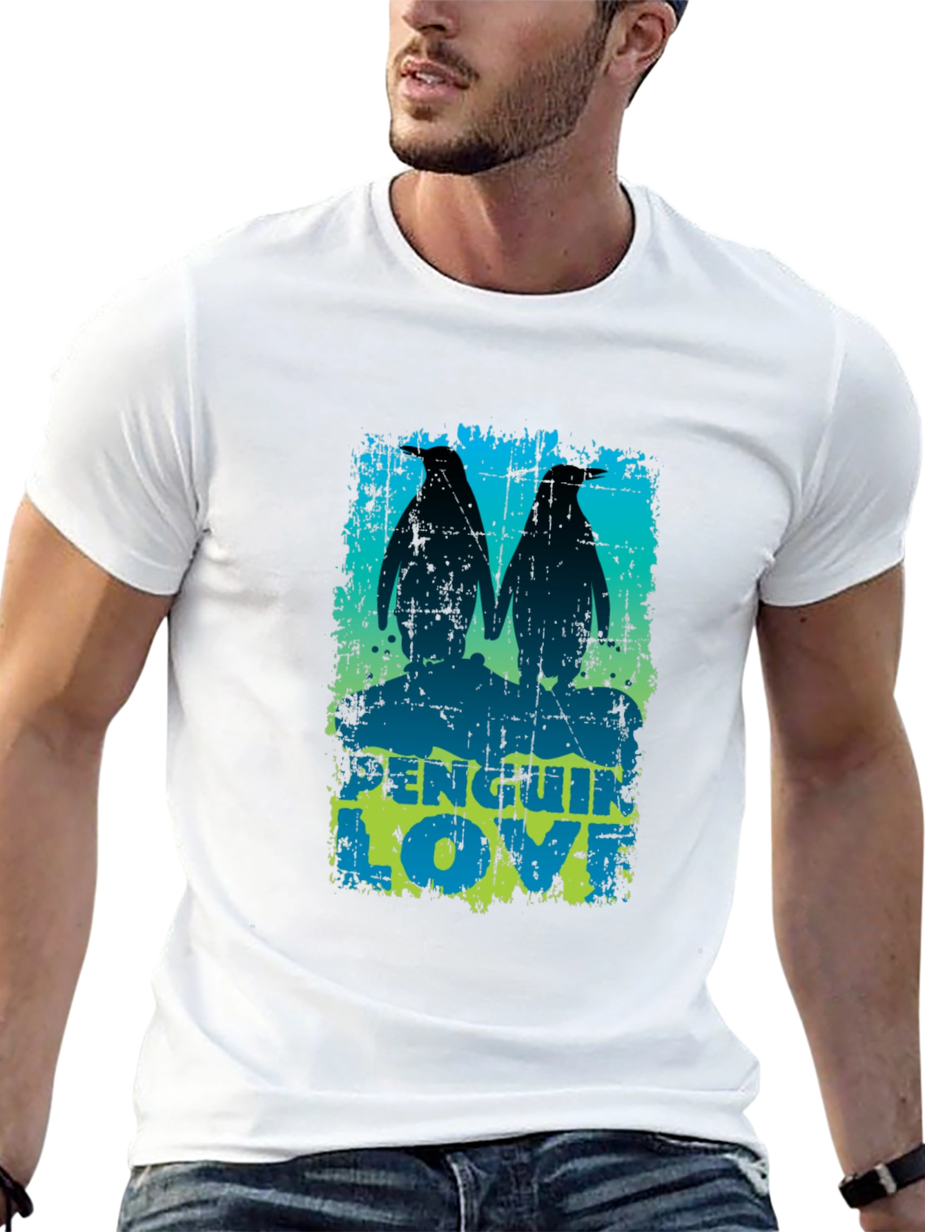 Penguin Love Graphic Tee - Cute Couple Design