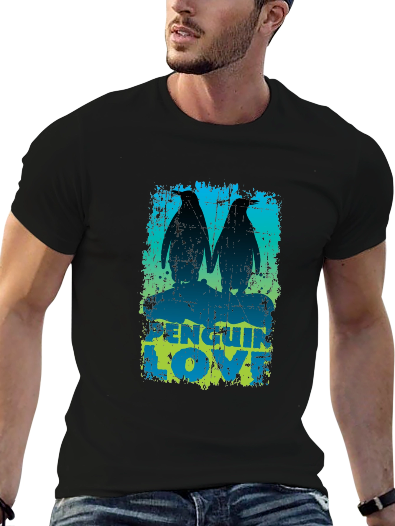 Penguin Love Graphic Tee - Cute Couple Design