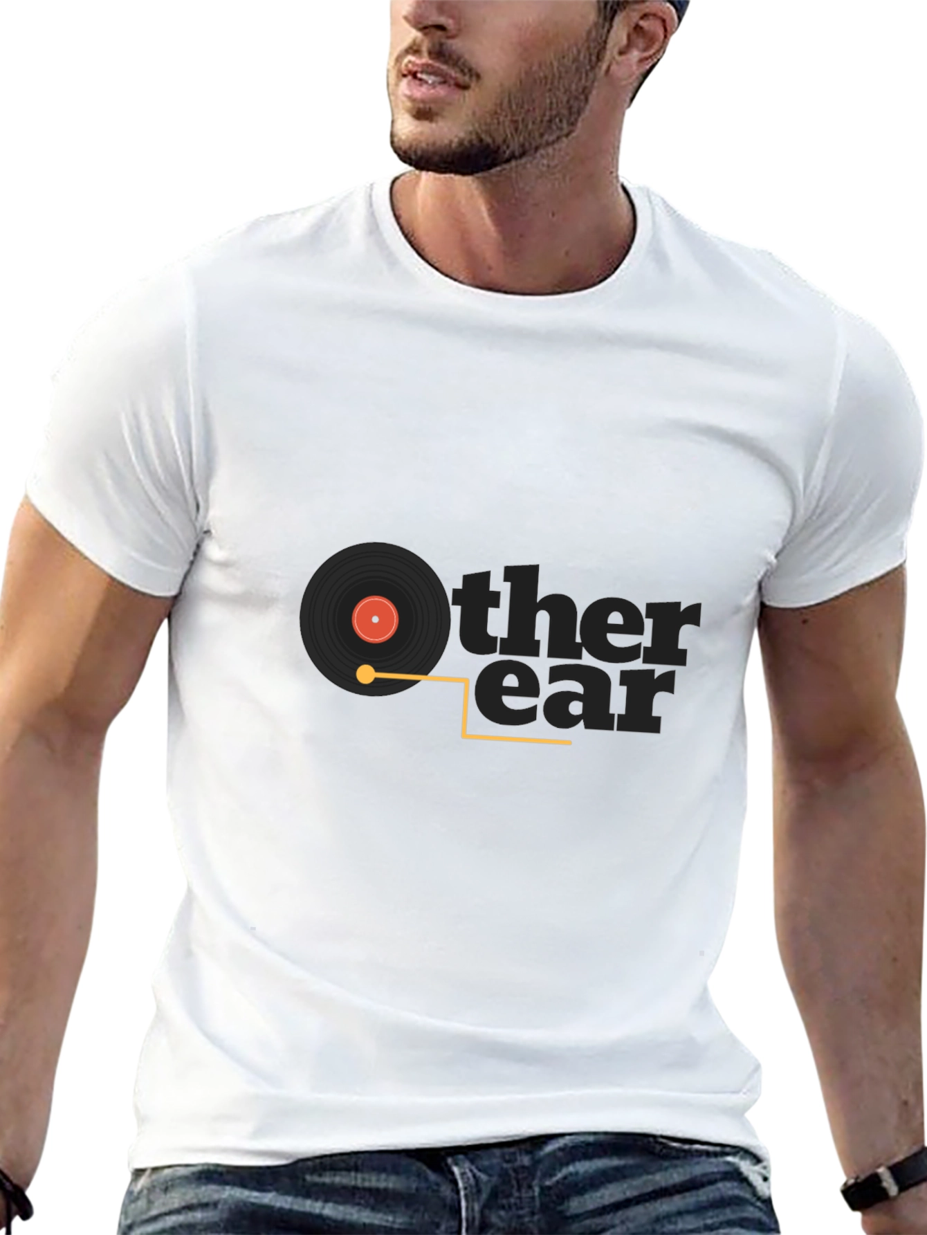 Other Ear Record Player Black T-Shirt