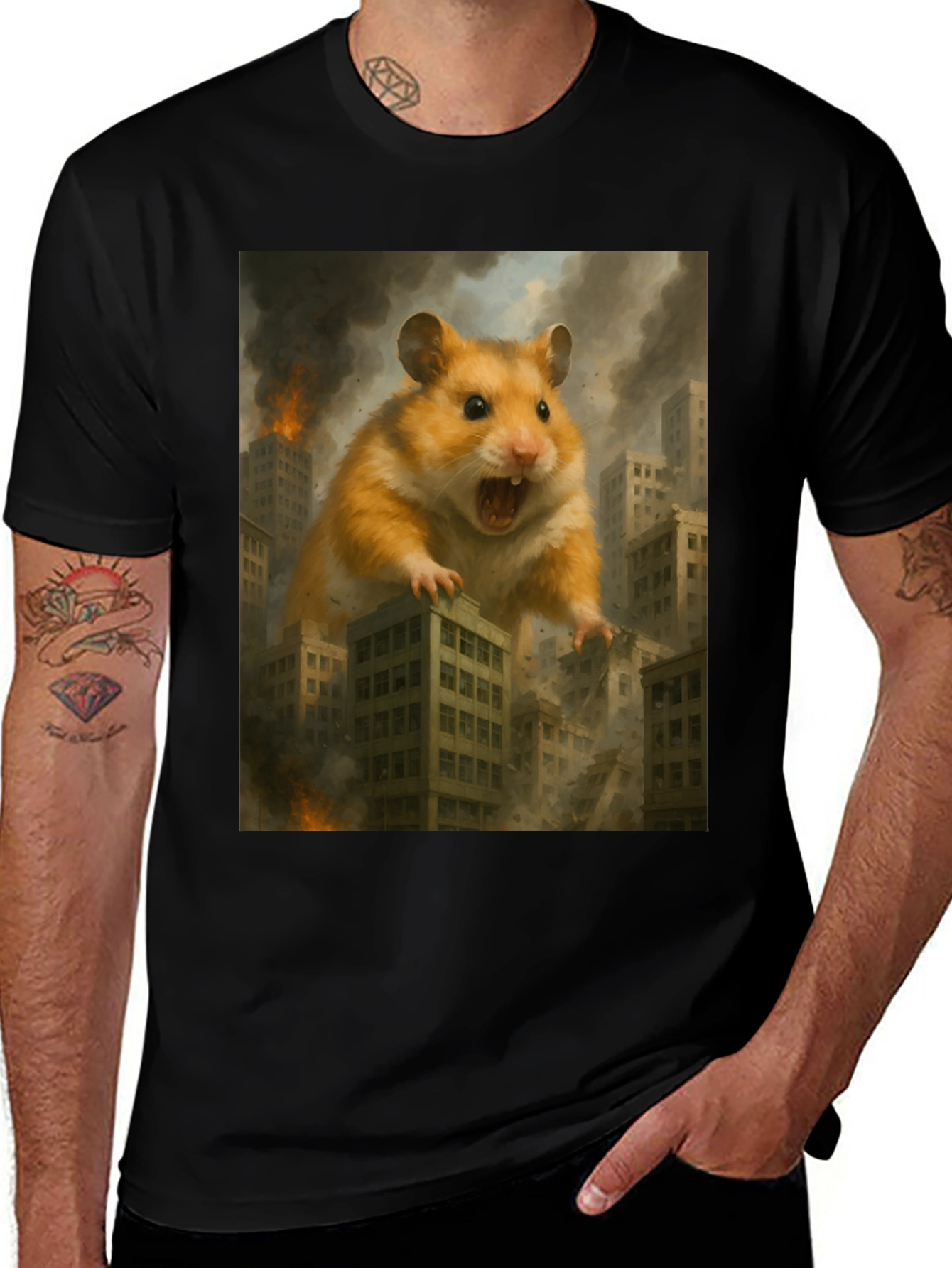 Giant Hamster Attack Graphic Tee