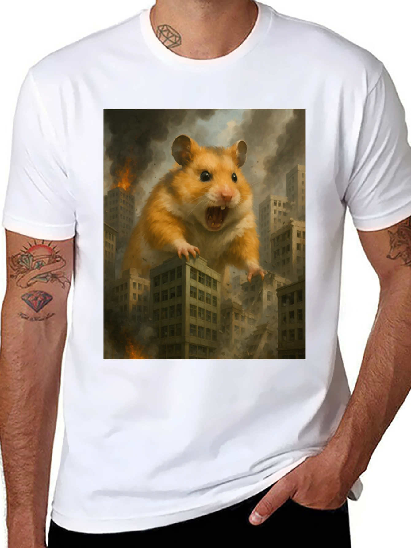 Giant Hamster Attack Graphic Tee