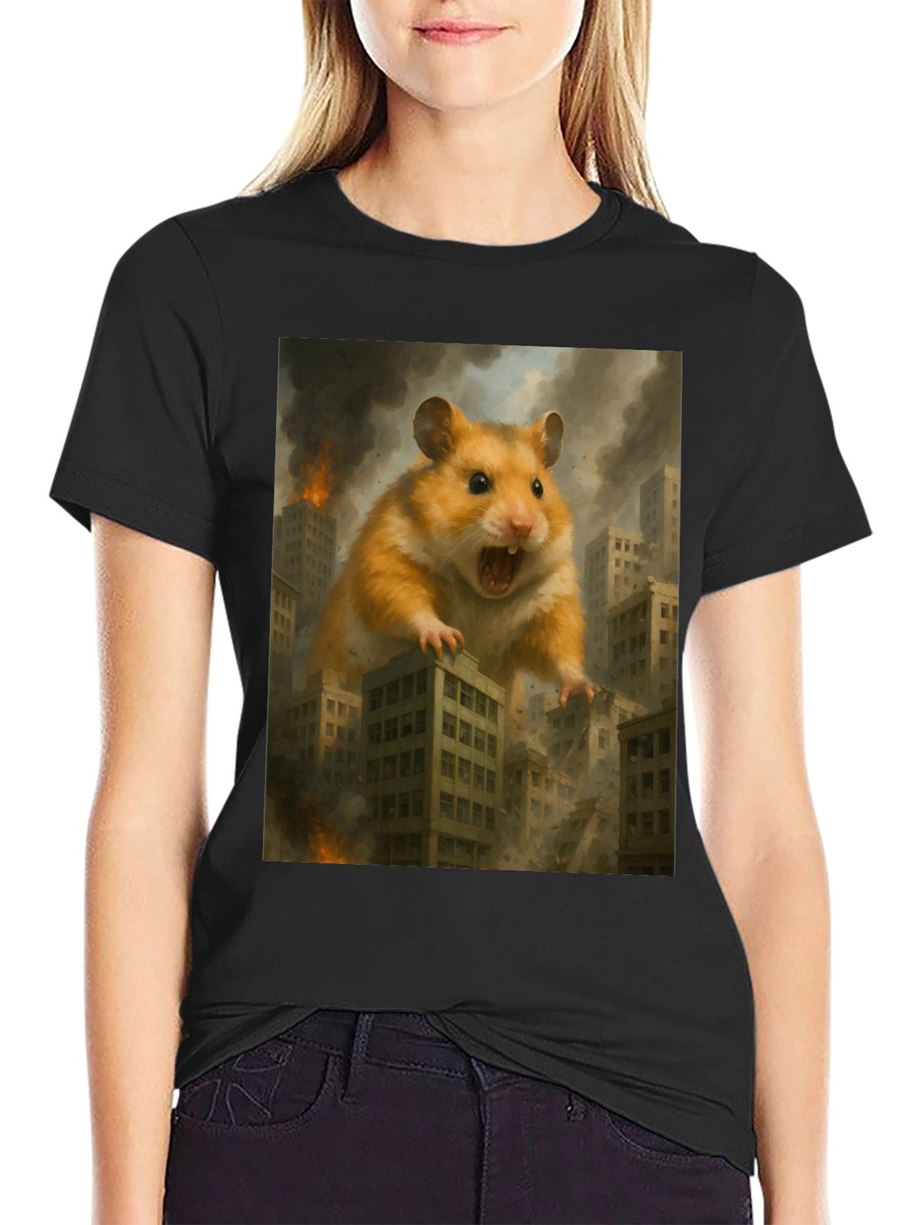 Giant Hamster Attack Graphic Tee
