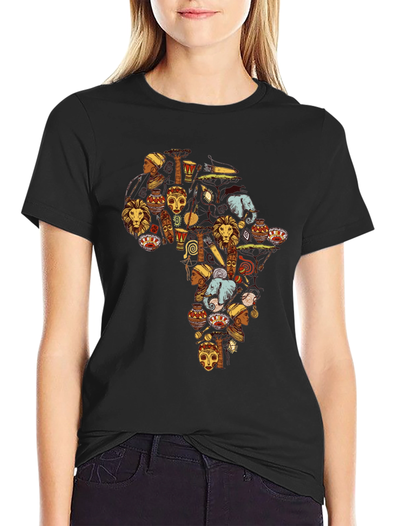 Africa Continent Art T-Shirt - Graphic Tee