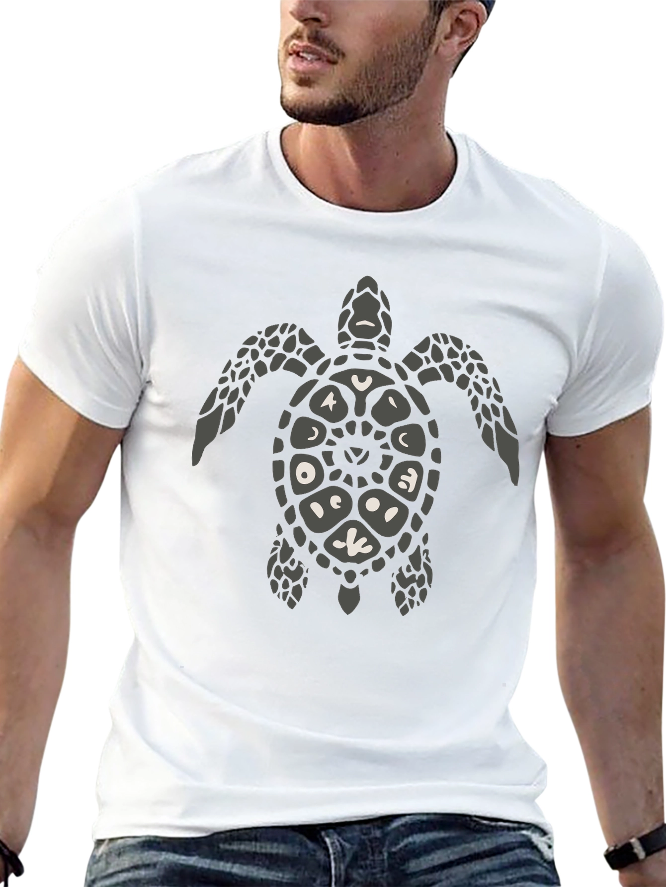 Turtle Graphic Print Mens T-Shirt