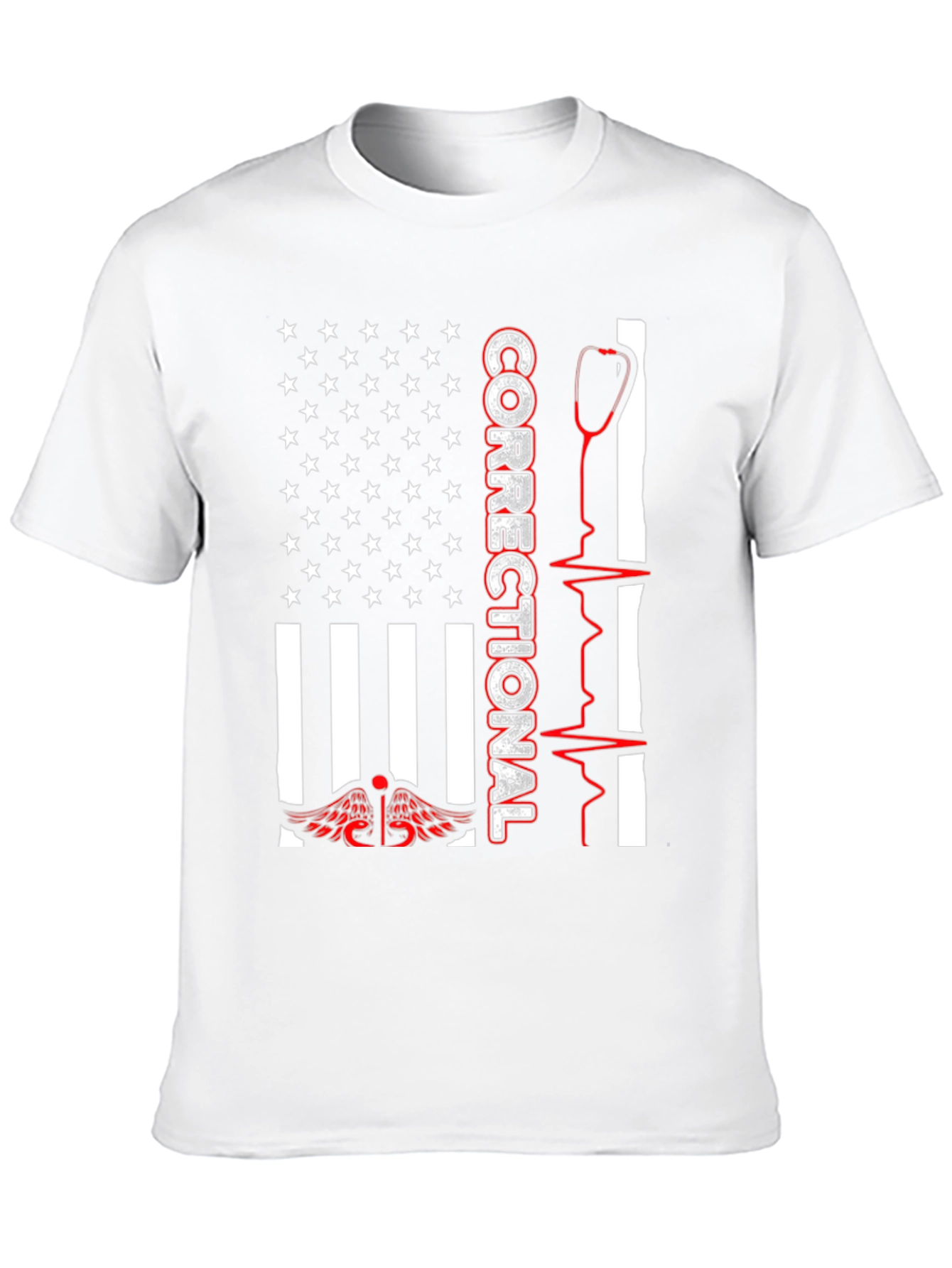 Correctional Nurse USA Flag T-Shirt