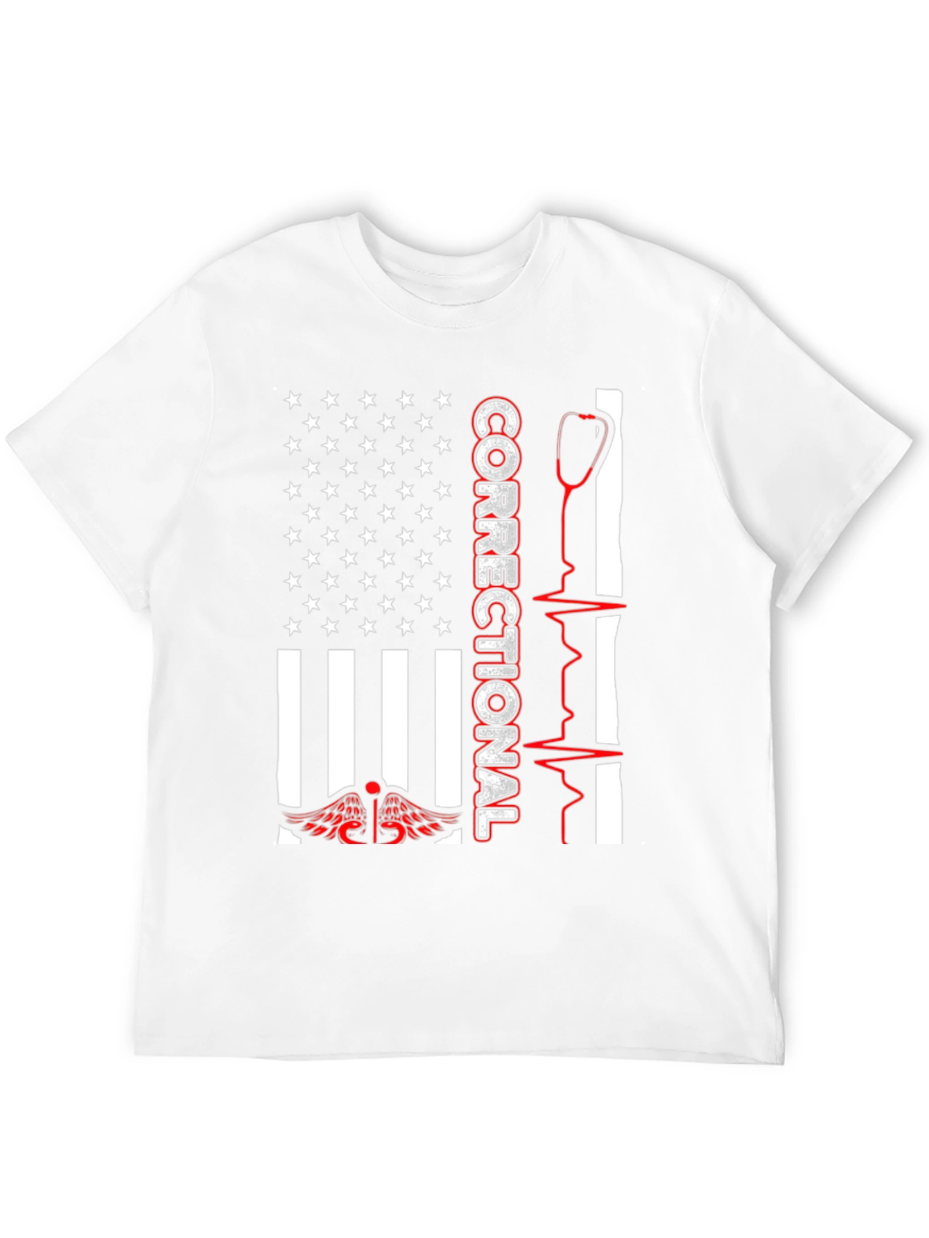 Correctional Nurse USA Flag T-Shirt
