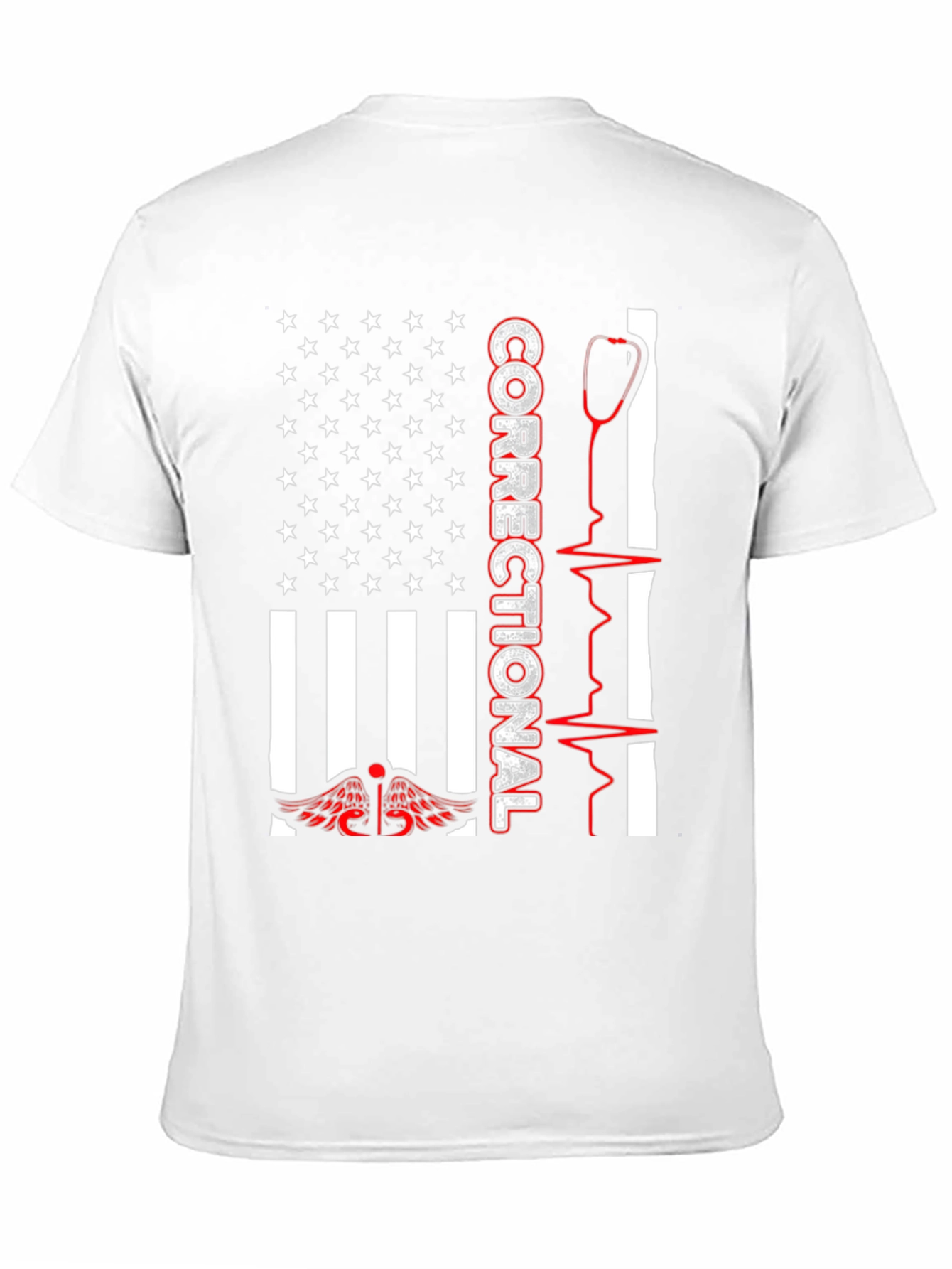 Correctional Nurse USA Flag T-Shirt