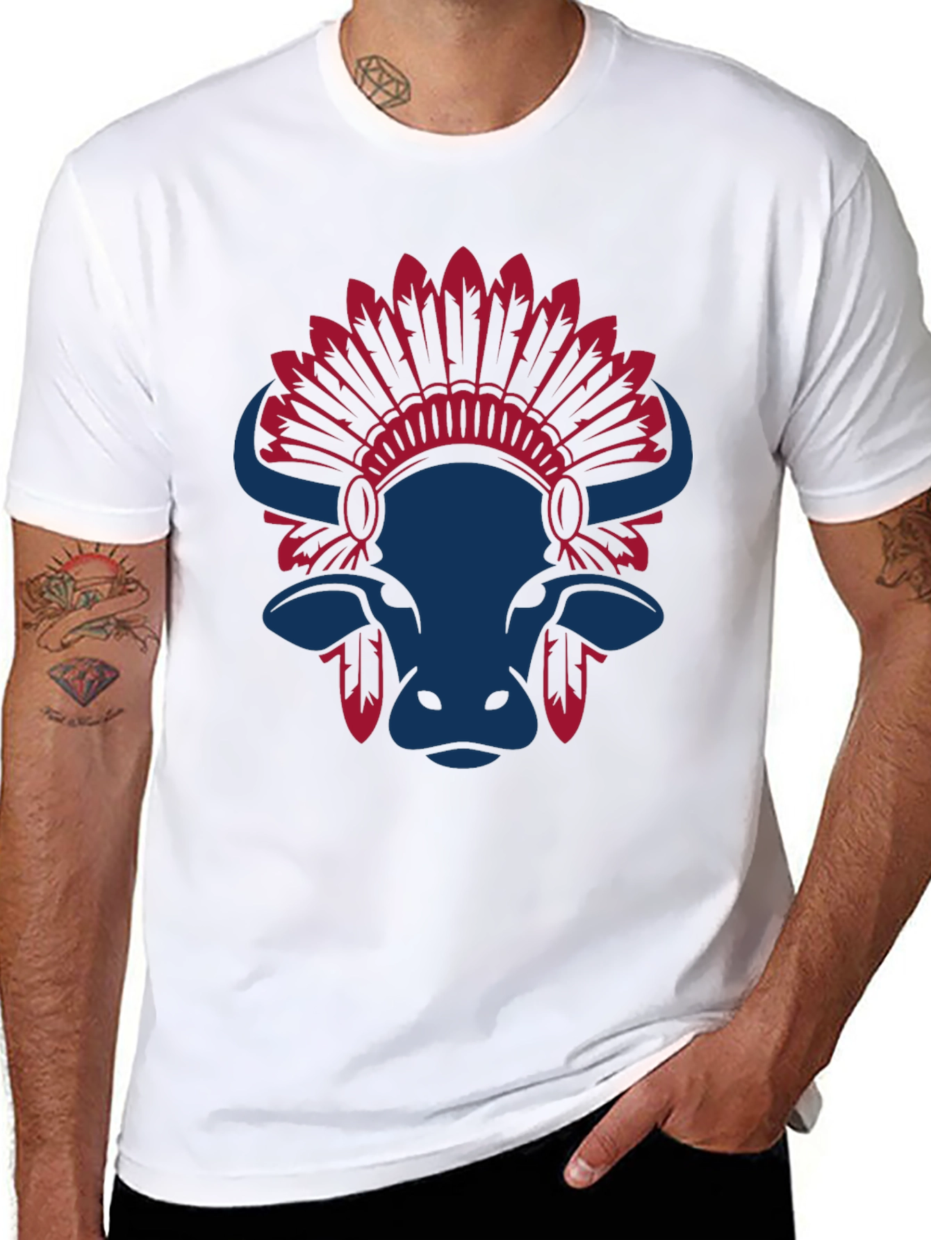 Buffalo Headdress Graphic Tee - Stylish Casual Wear