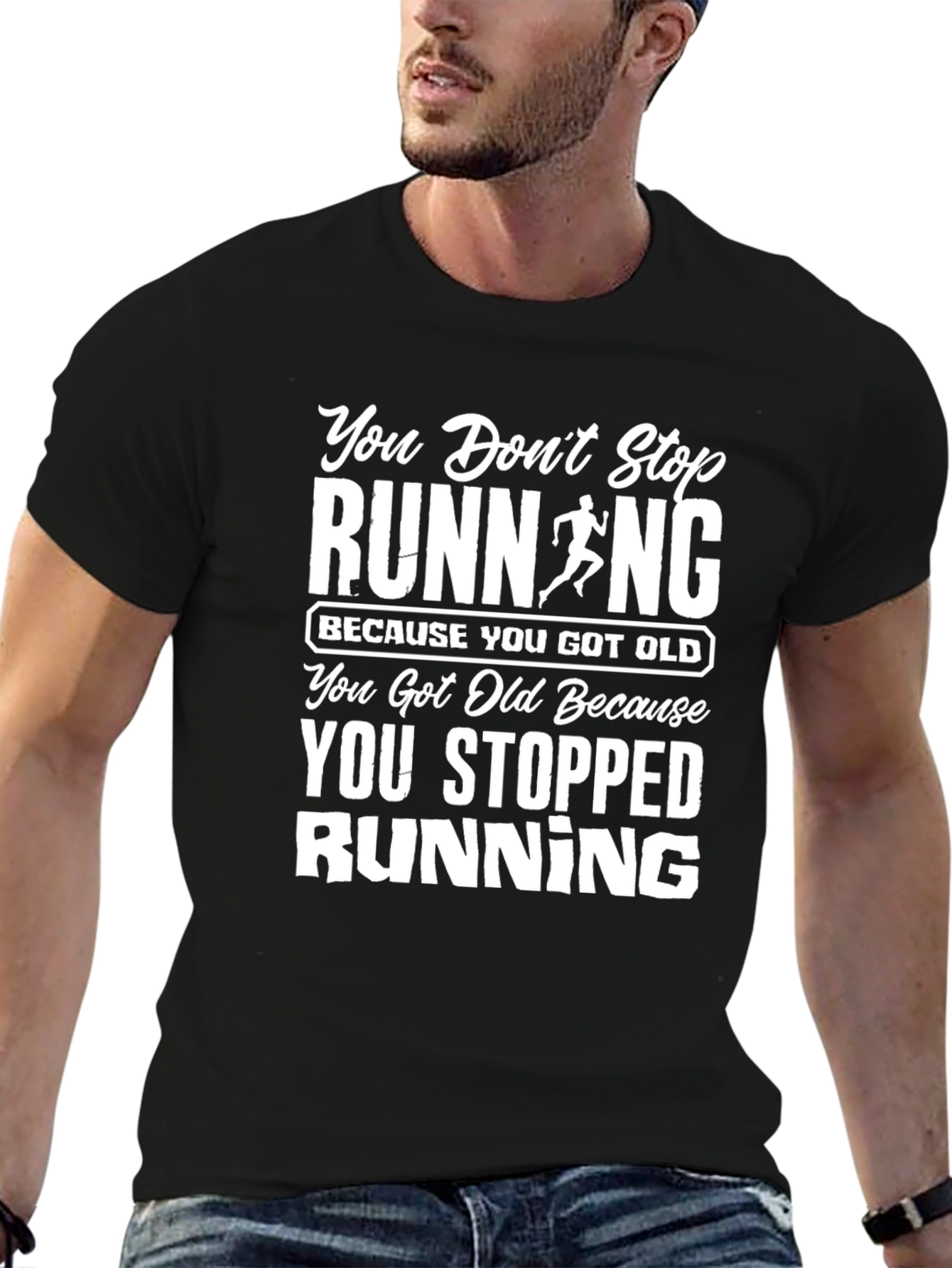 Running Quote Graphic T-Shirt