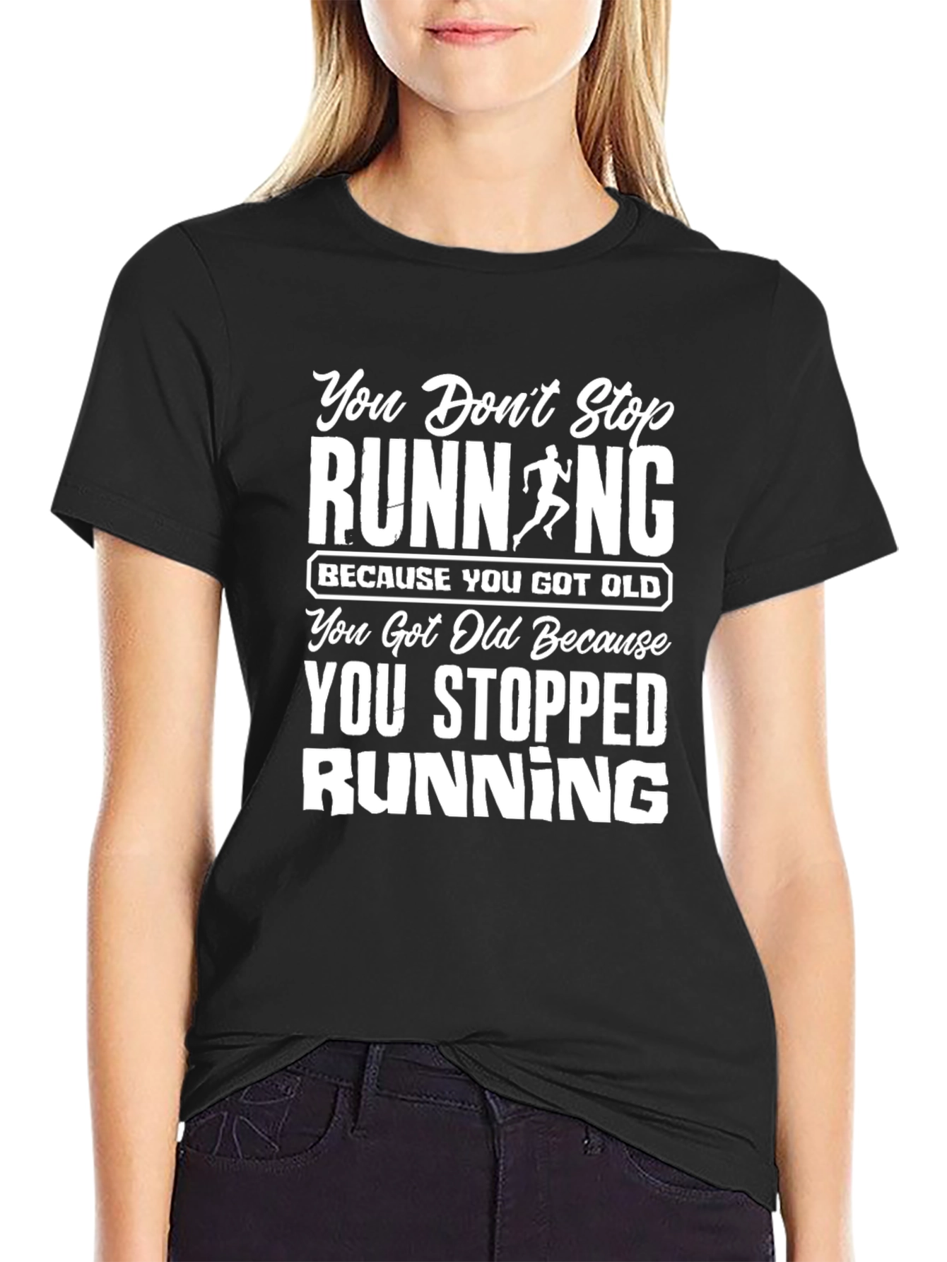 Running Quote Graphic T-Shirt