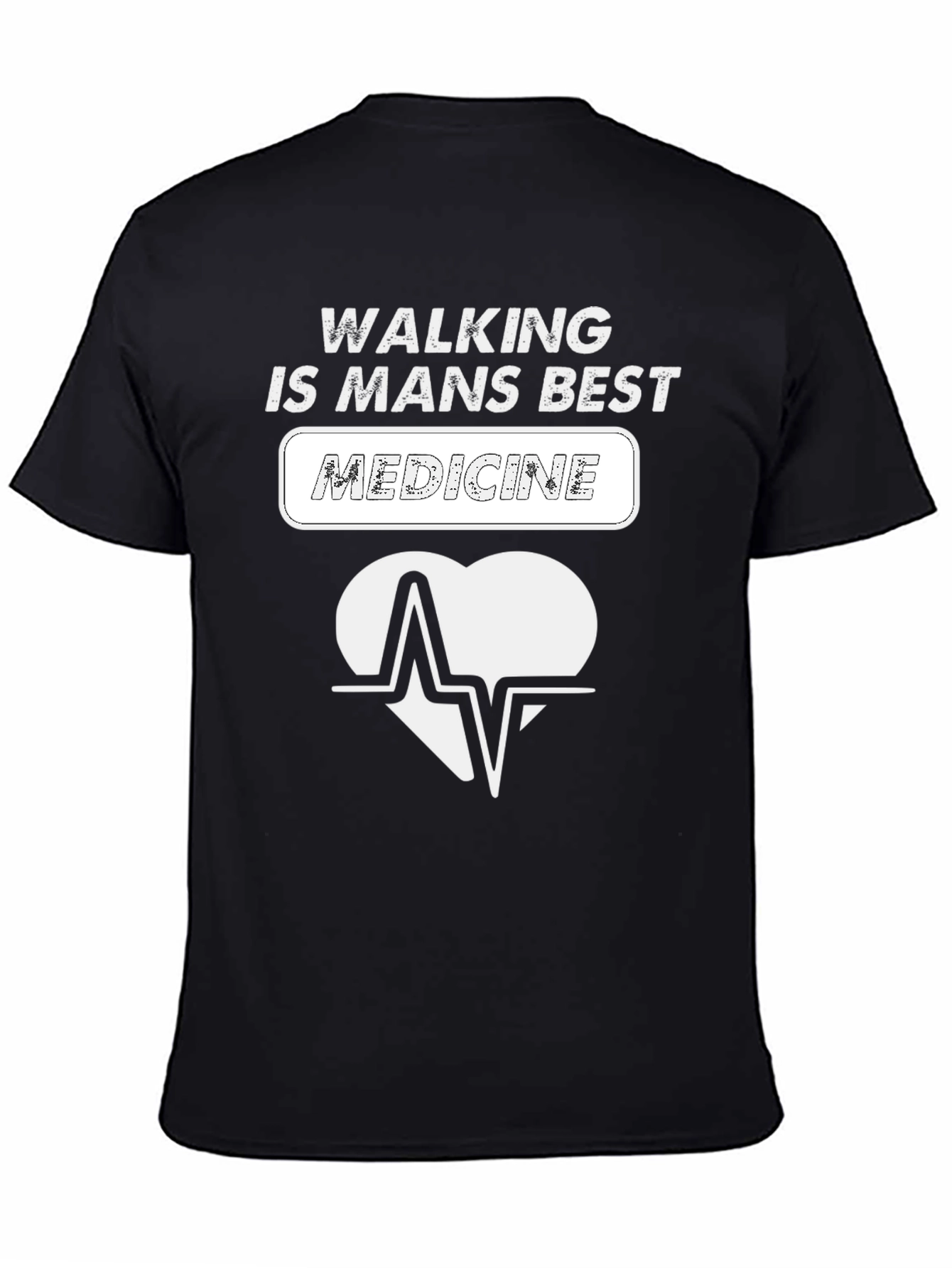 Walking Medicine T-Shirt - Heartbeat Design