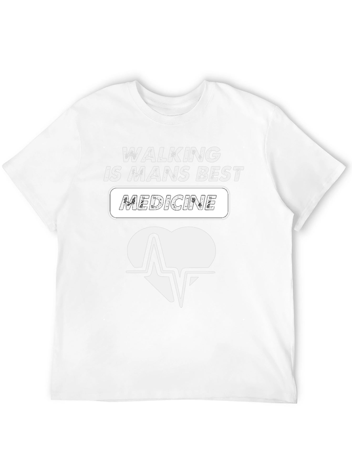 Walking Medicine T-Shirt - Heartbeat Design