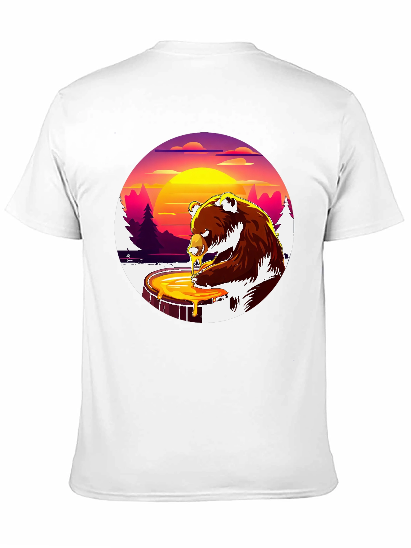 Bear Honey T-Shirt - Black Graphic Tee