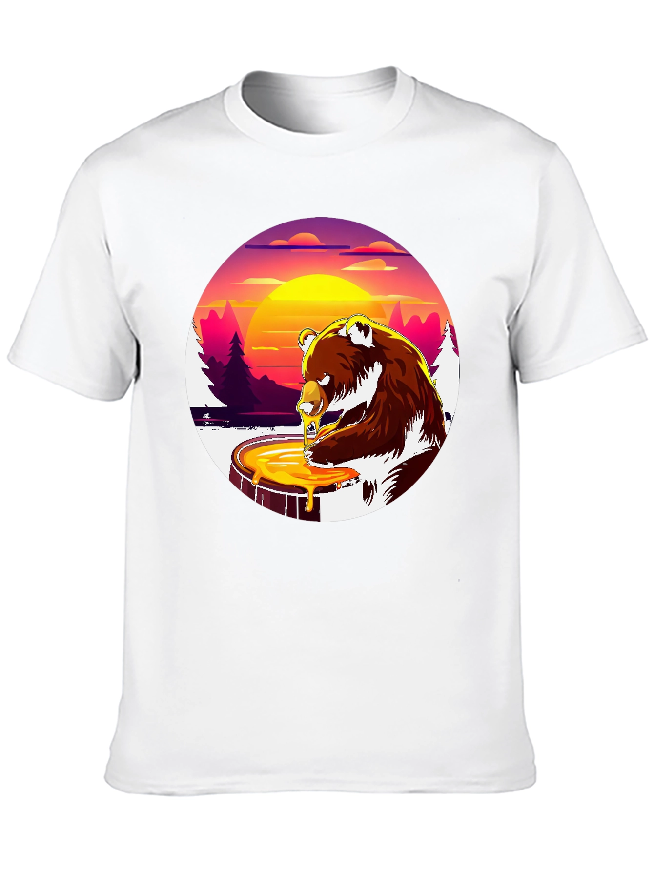 Bear Honey T-Shirt - Black Graphic Tee
