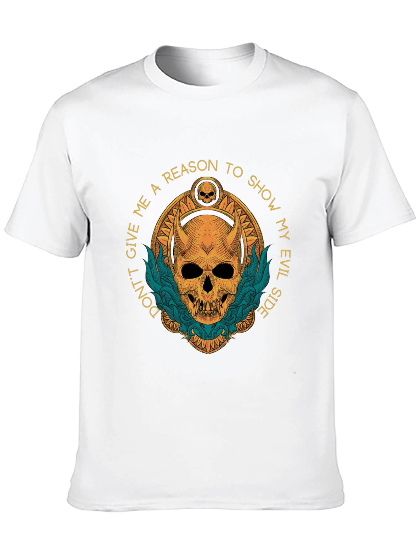 Evil Side Graphic T-Shirt - Skull Design