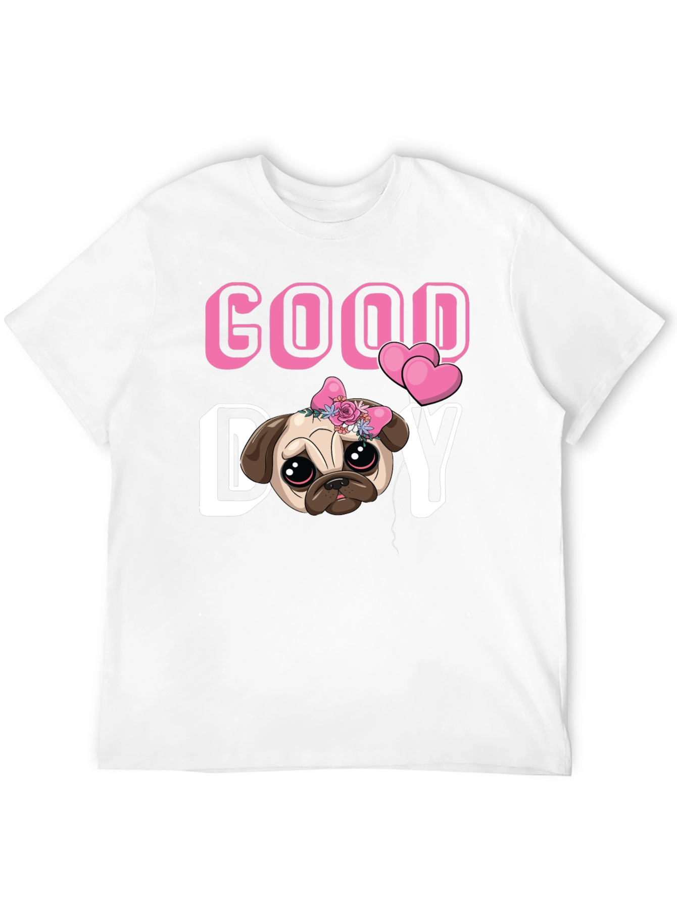 Good Day Pug T-Shirt - Cute Puppy Tee