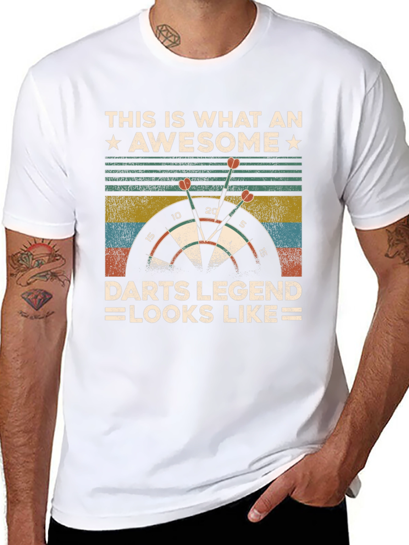 Awesome Darts Legend T-Shirt: Dartboard Graphic Tee