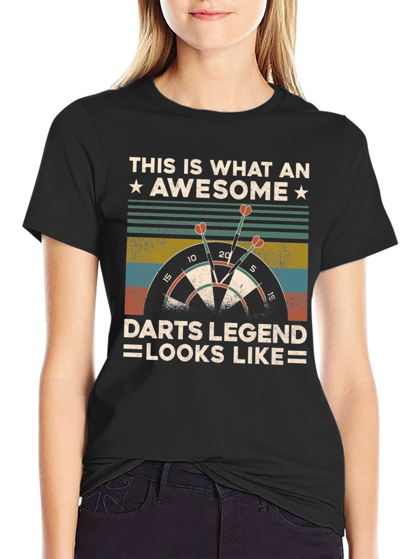 Awesome Darts Legend T-Shirt: Dartboard Graphic Tee