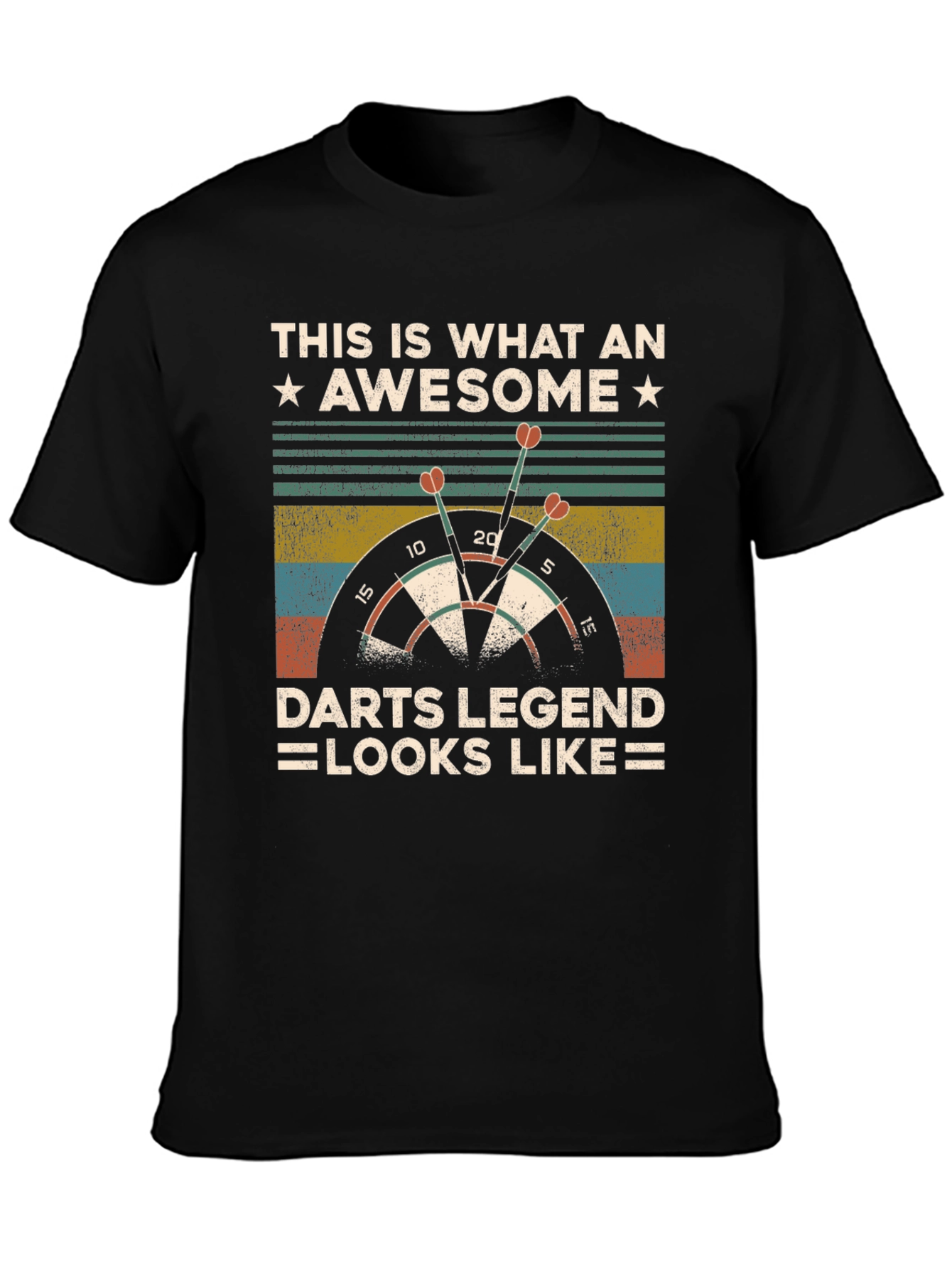 Awesome Darts Legend T-Shirt: Dartboard Graphic Tee