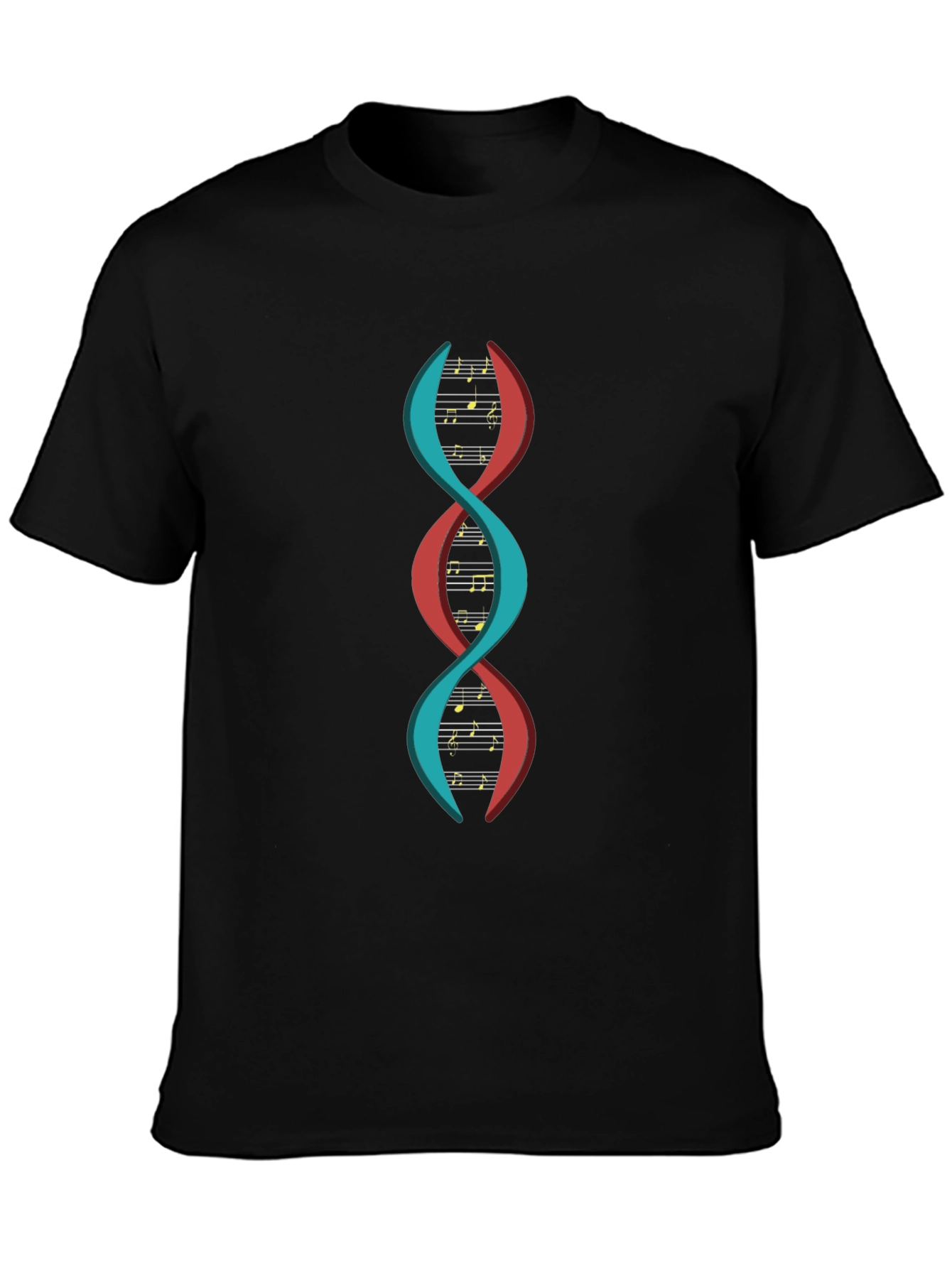 Musical DNA Graphic T-Shirt - Black Cotton Tee