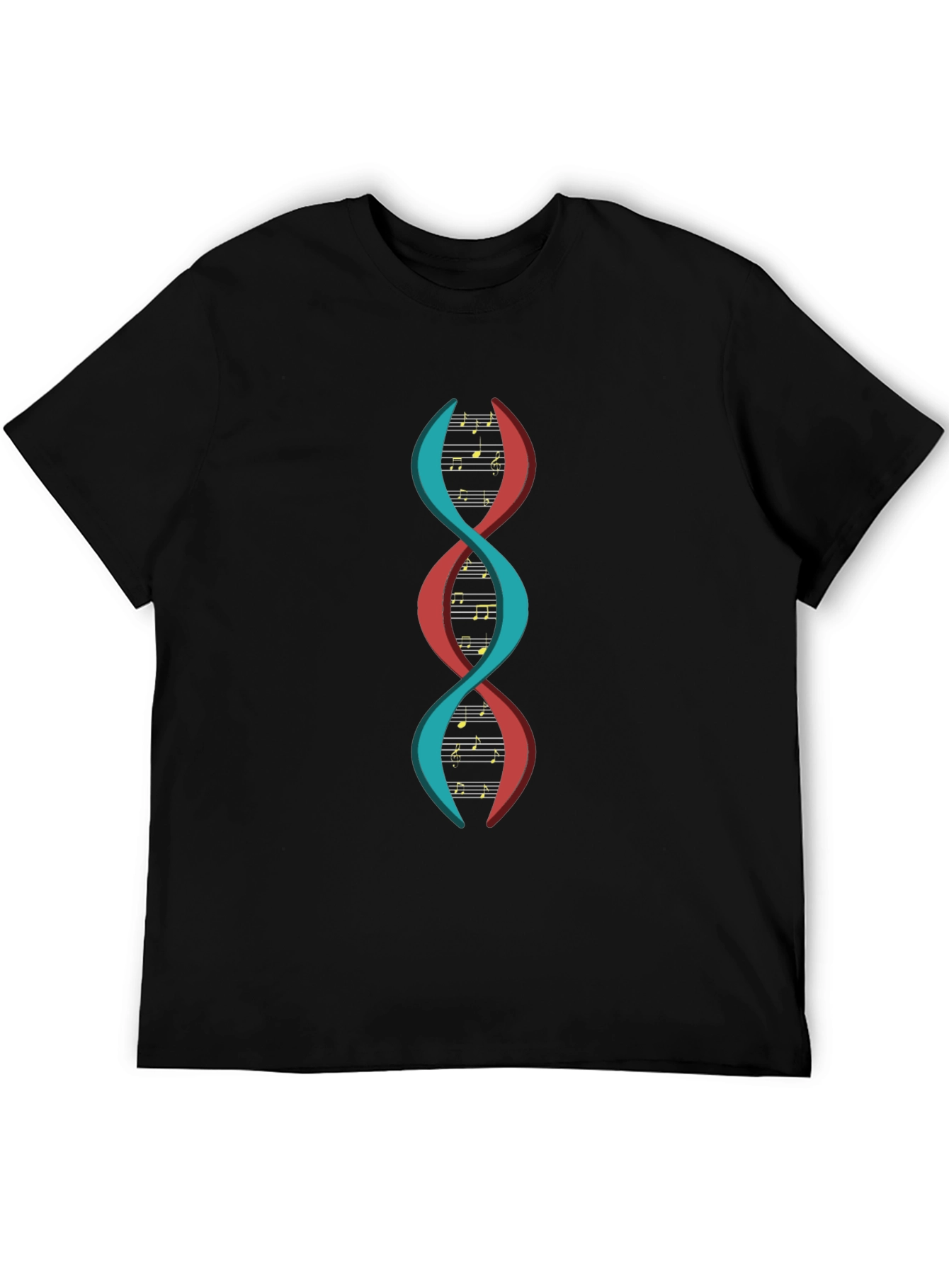 Musical DNA Graphic T-Shirt - Black Cotton Tee