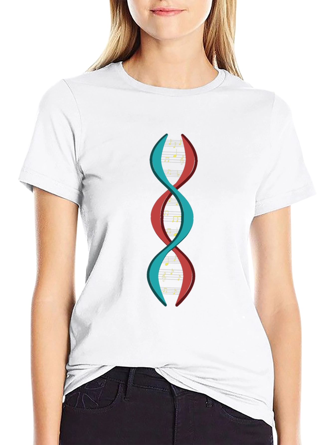 Musical DNA Graphic T-Shirt - Black Cotton Tee