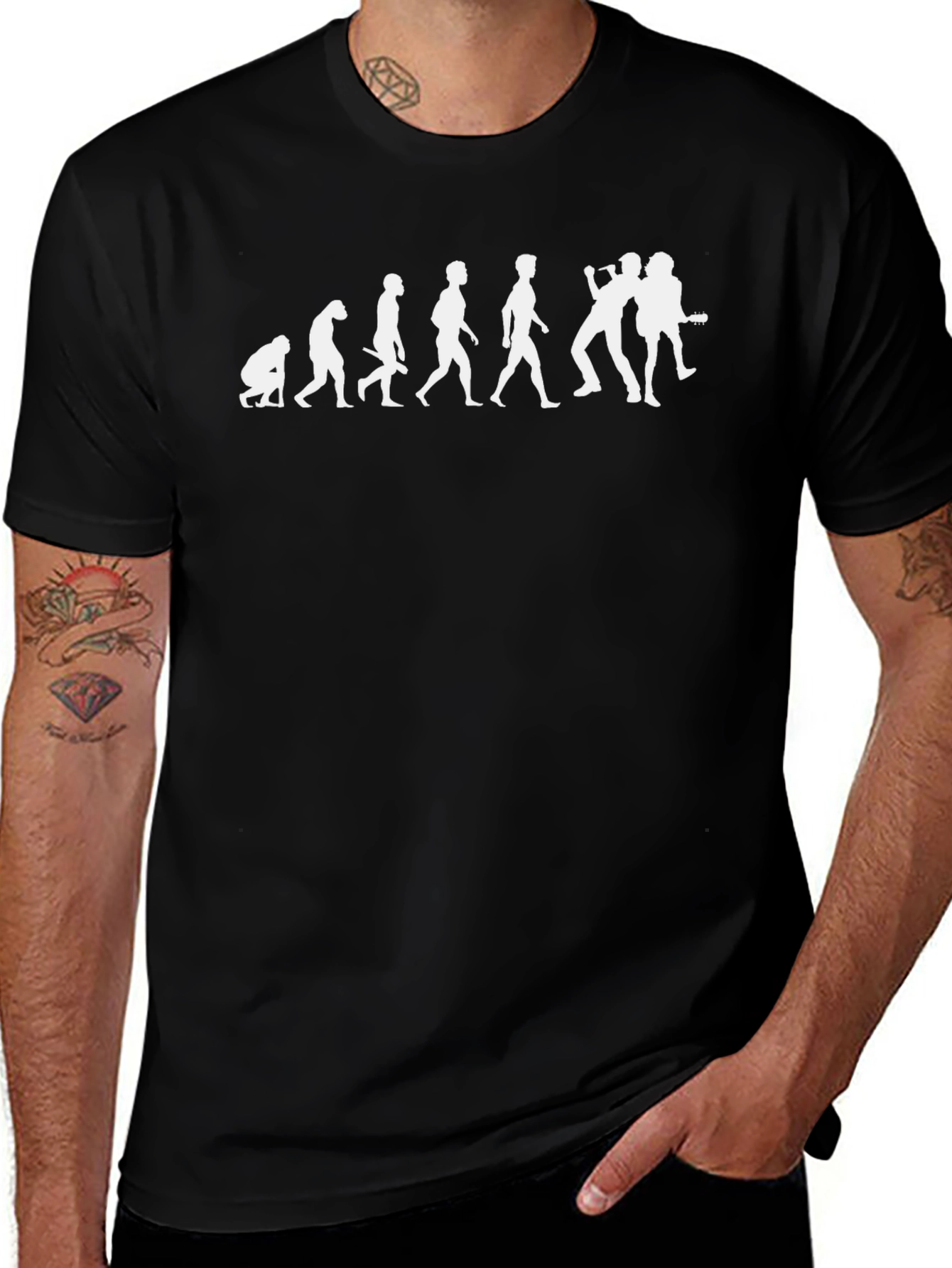 Evolution of Rock T-Shirt - Black