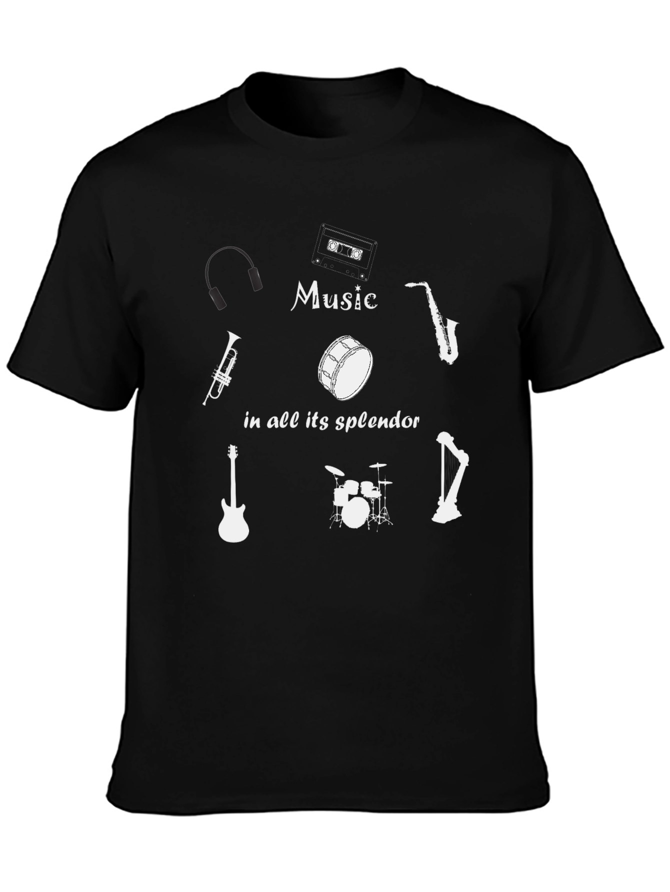 Music Lovers T-Shirt: Musical Instruments Design