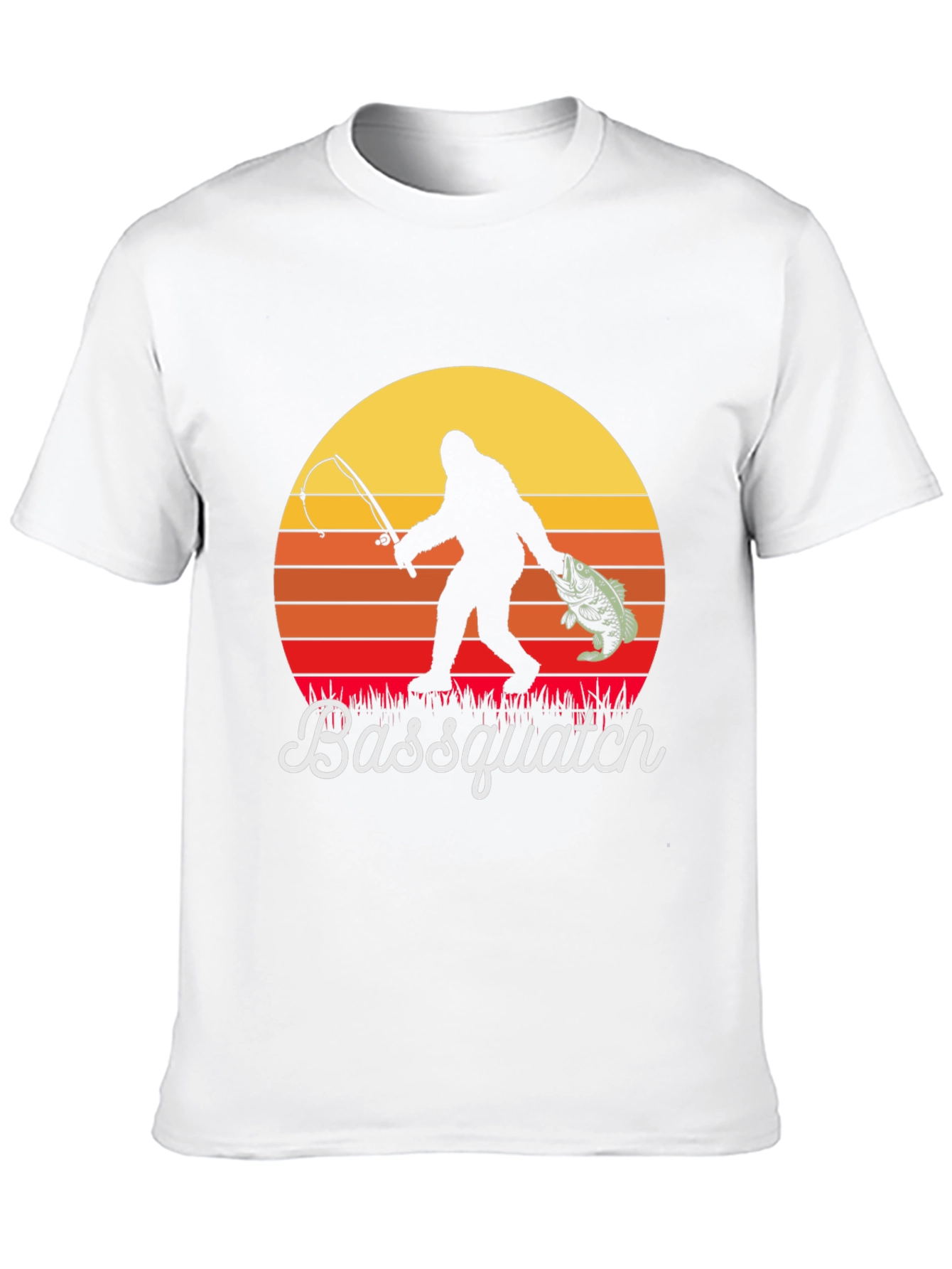 Bassquatch Graphic Tee - Fishing Bigfoot T-Shirt