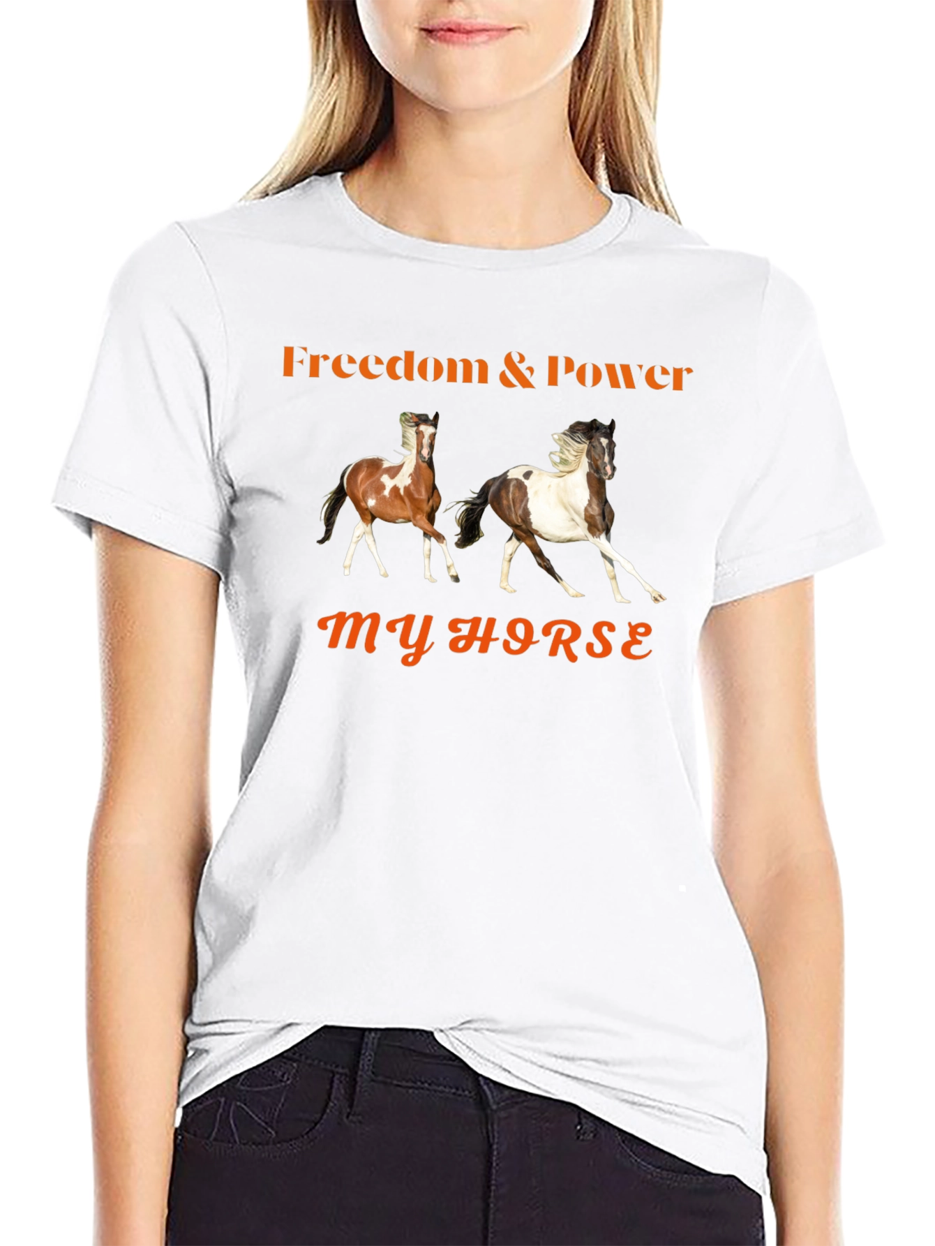 Freedom & Power Horse Graphic T-Shirt