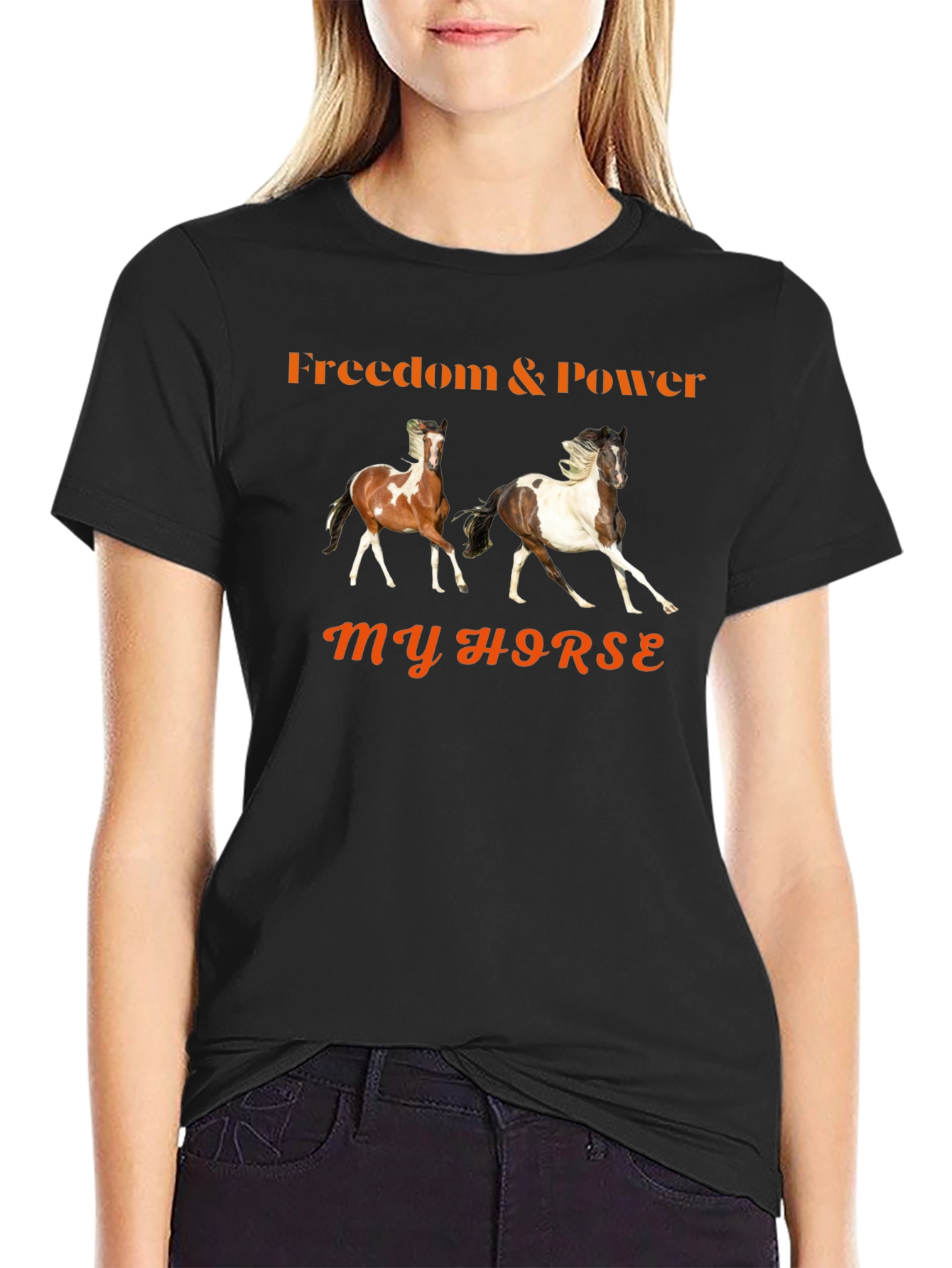 Freedom & Power Horse Graphic T-Shirt