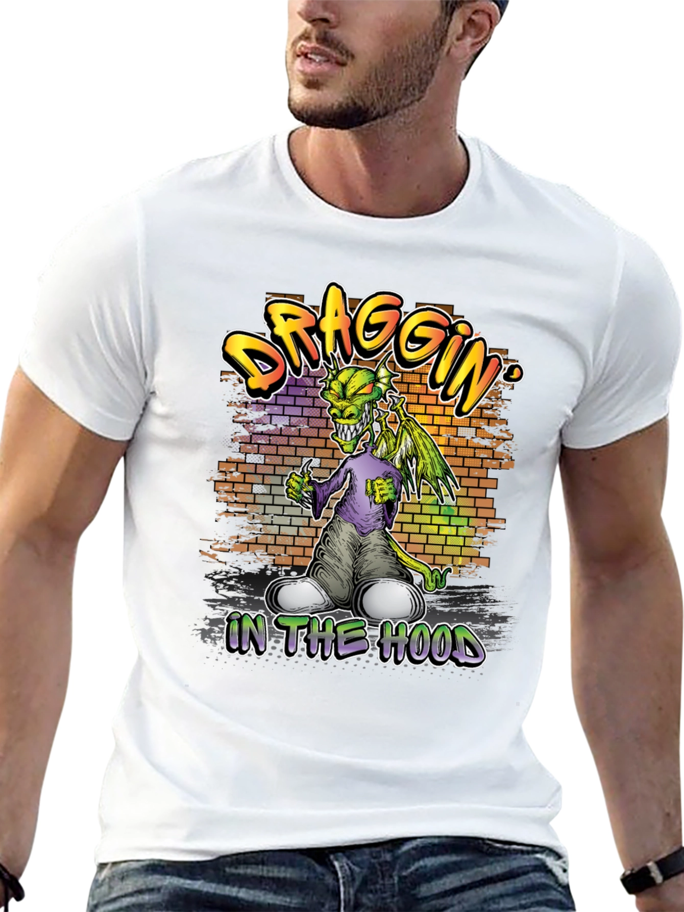 Draggin In The Hood Graphic T-Shirt