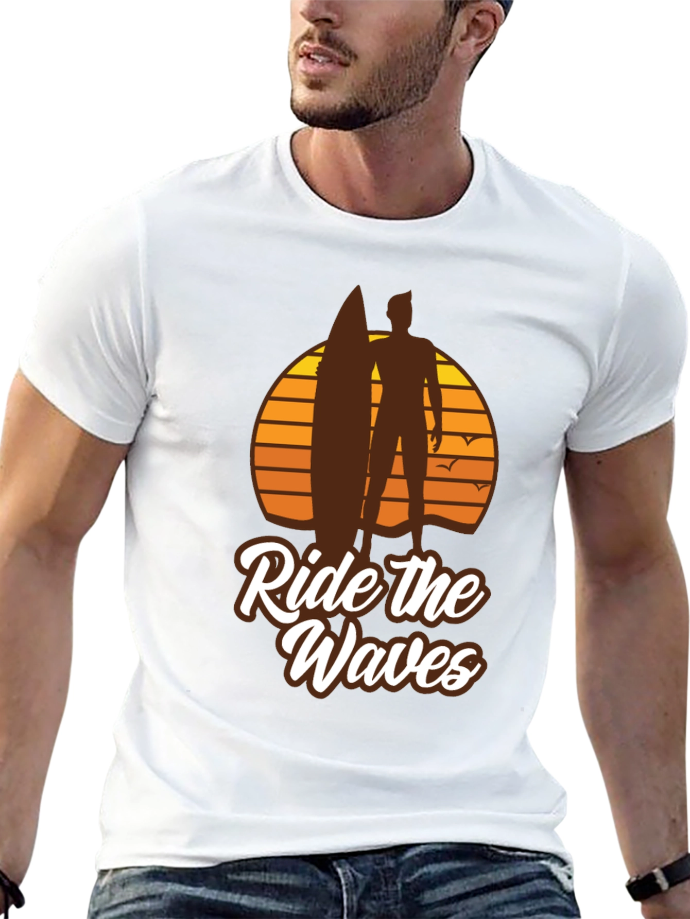Ride the Waves Graphic T-Shirt - Surfer Style