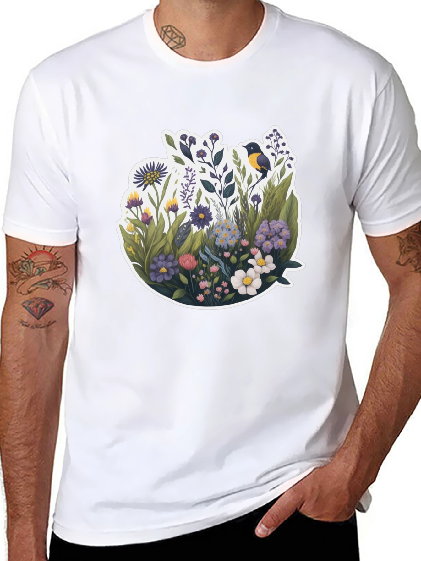 Floral Graphic T-Shirt - Nature Inspired Design