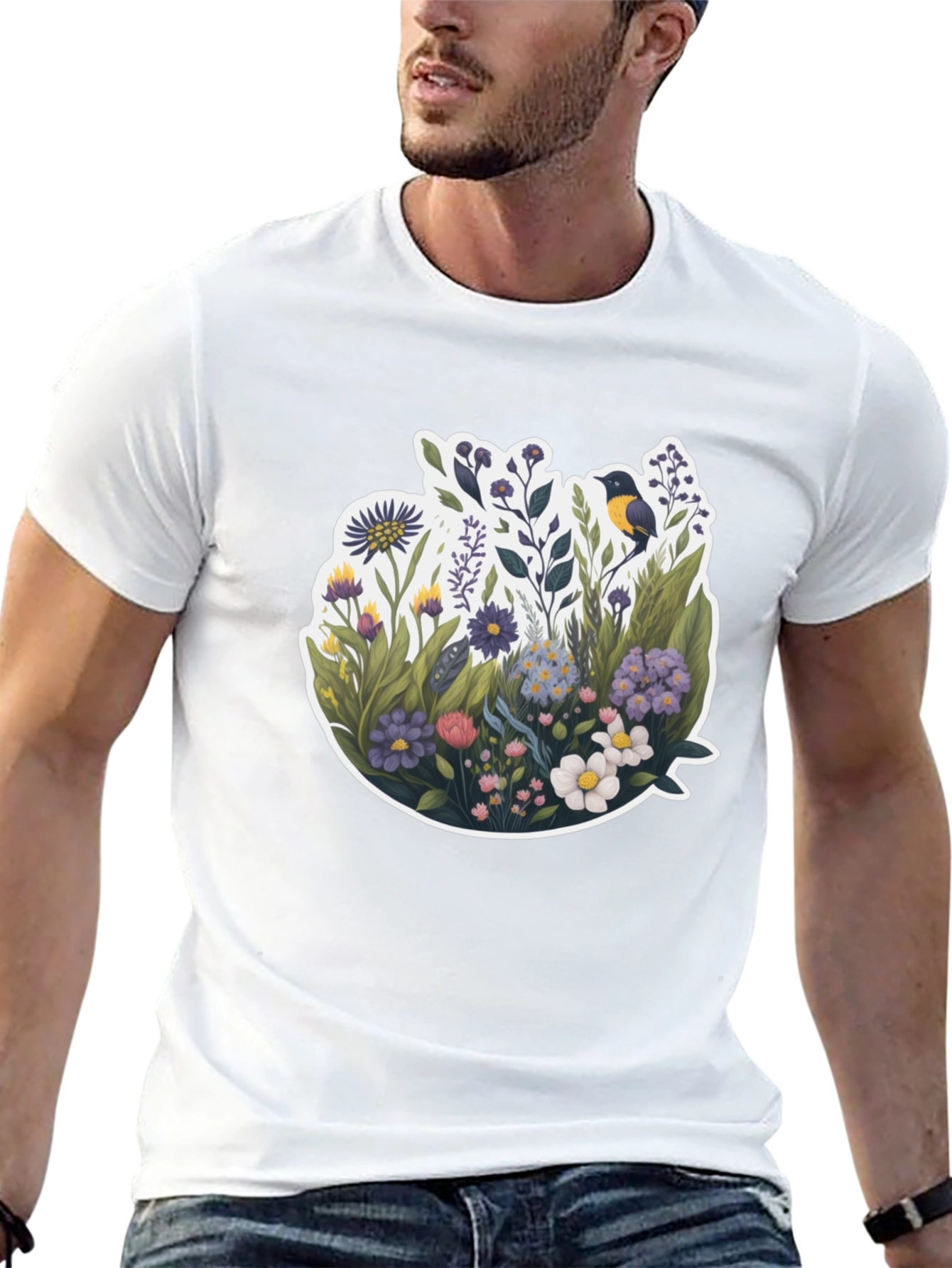 Floral Graphic T-Shirt - Nature Inspired Design