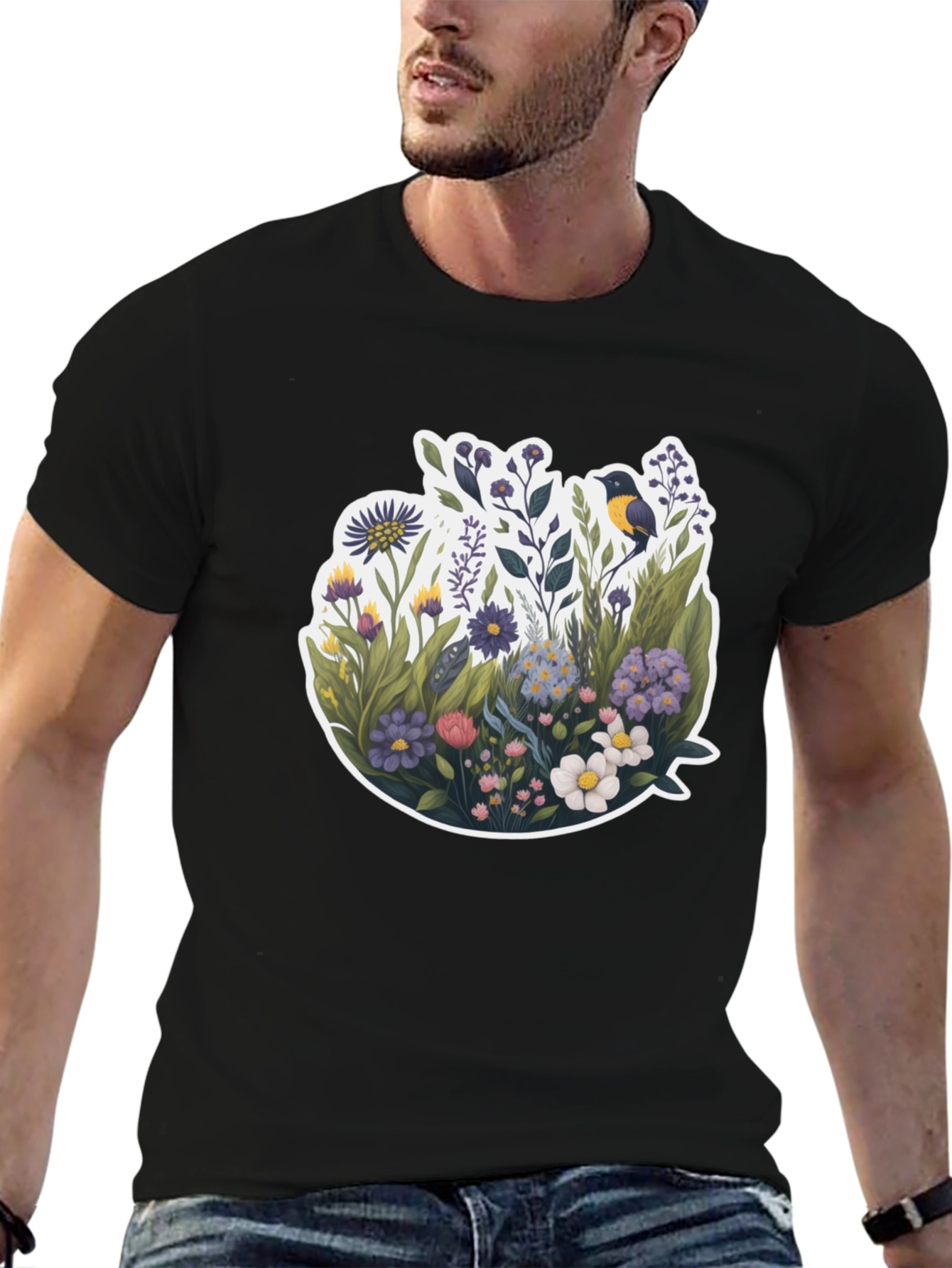 Floral Graphic T-Shirt - Nature Inspired Design
