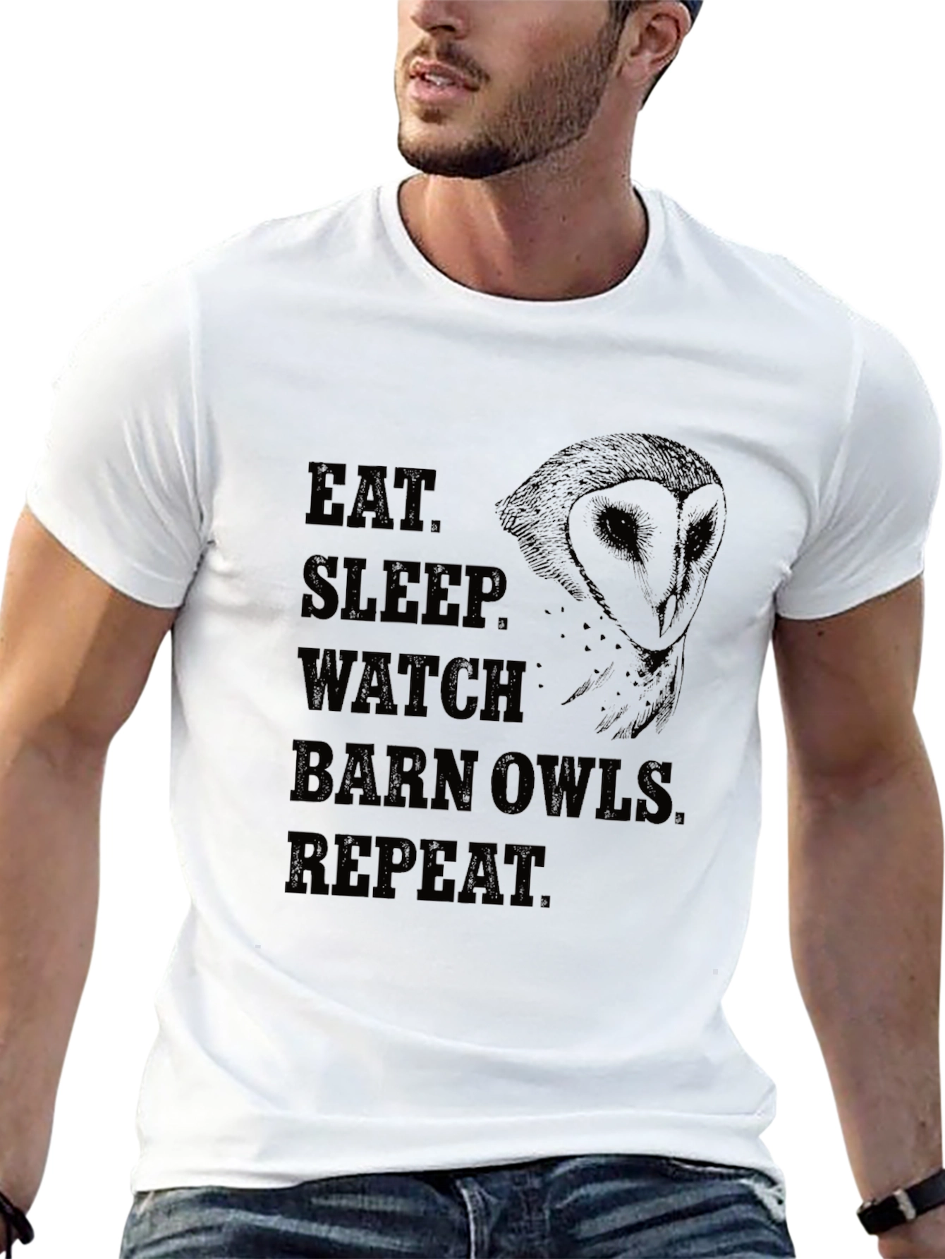 Eat Sleep Watch Barn Owls Repeat T-Shirt