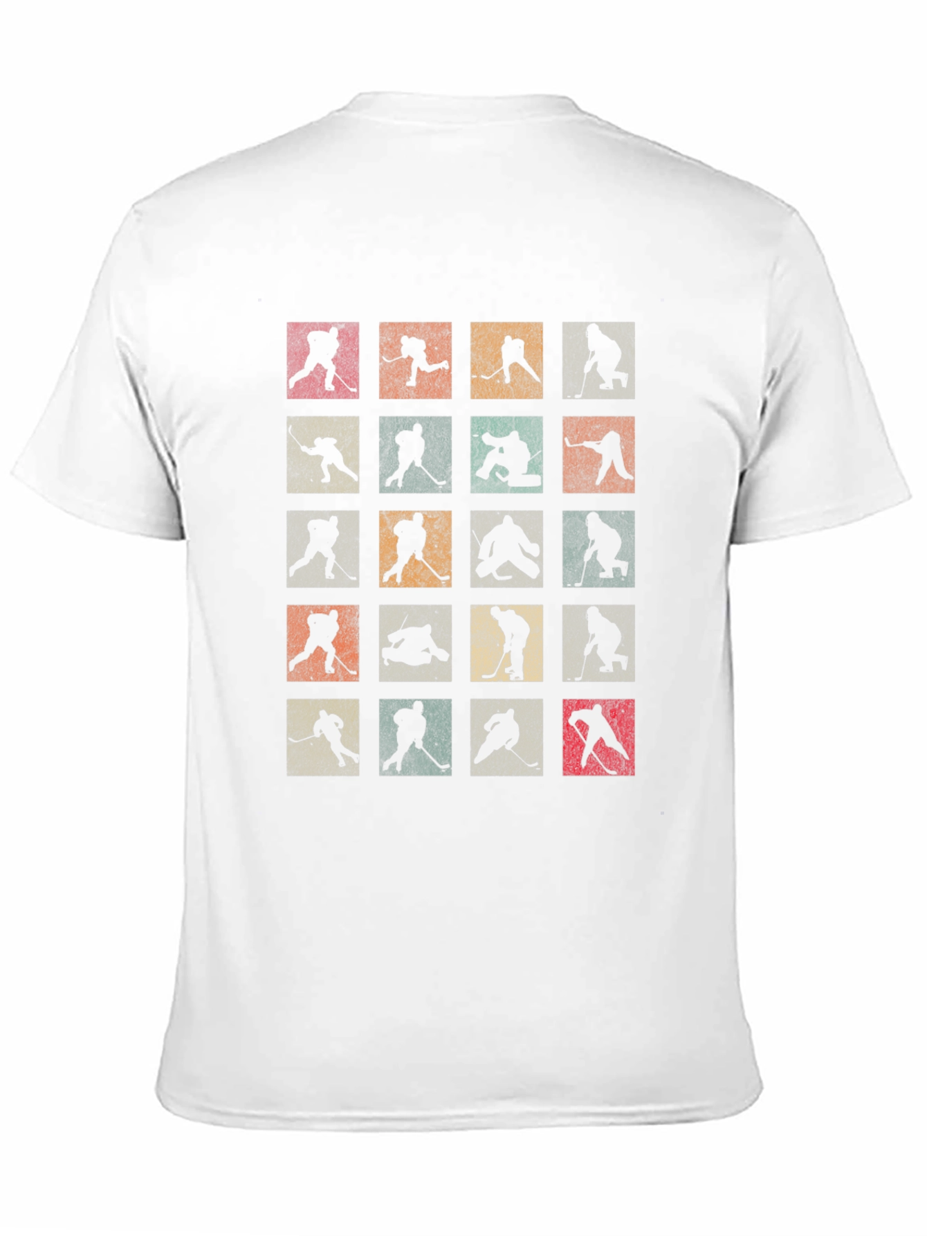 Retro Hockey Silhouettes Tee - Classic Sporty Style