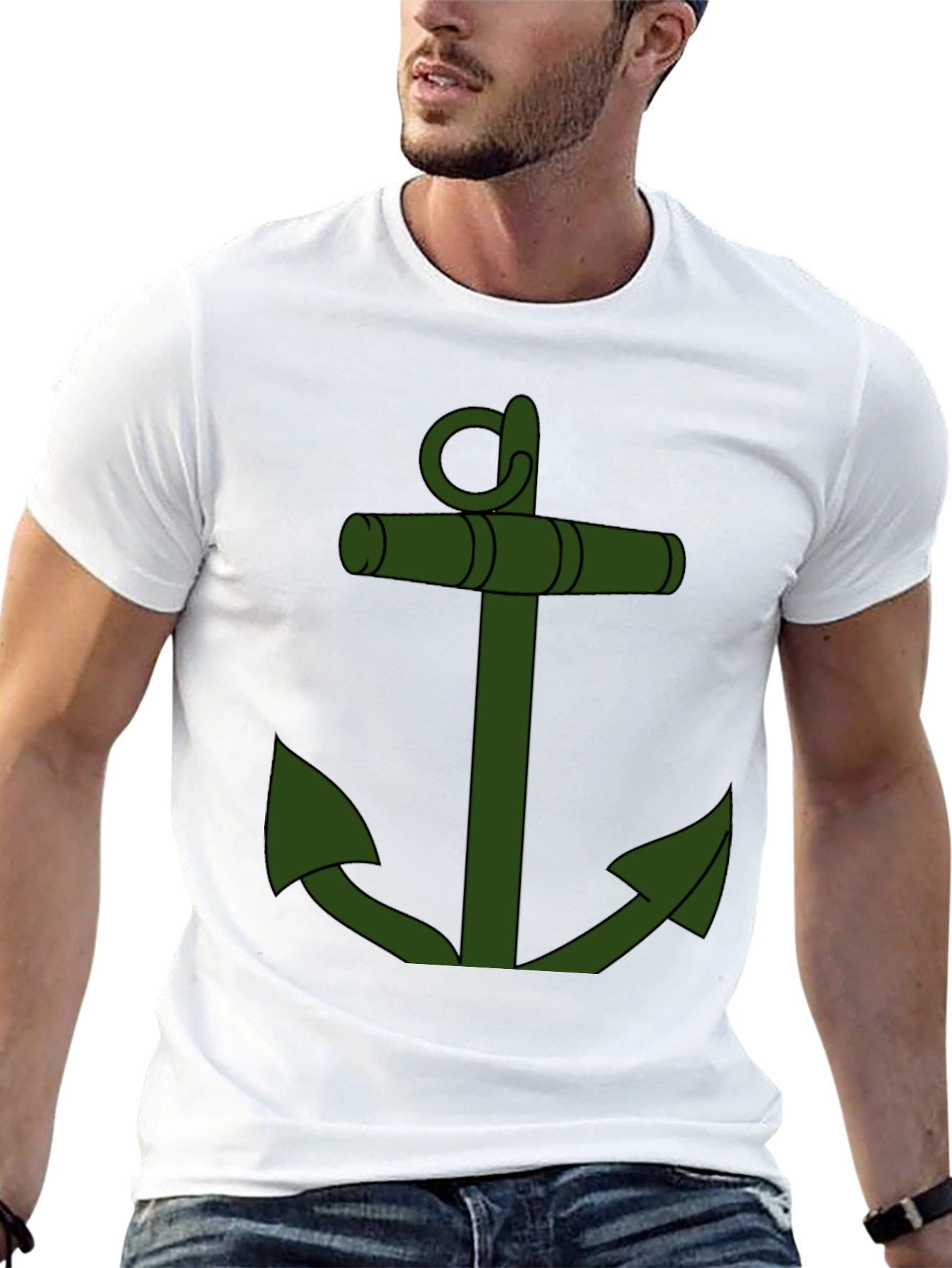 Anchor Graphic Tee - Classic Nautical Style